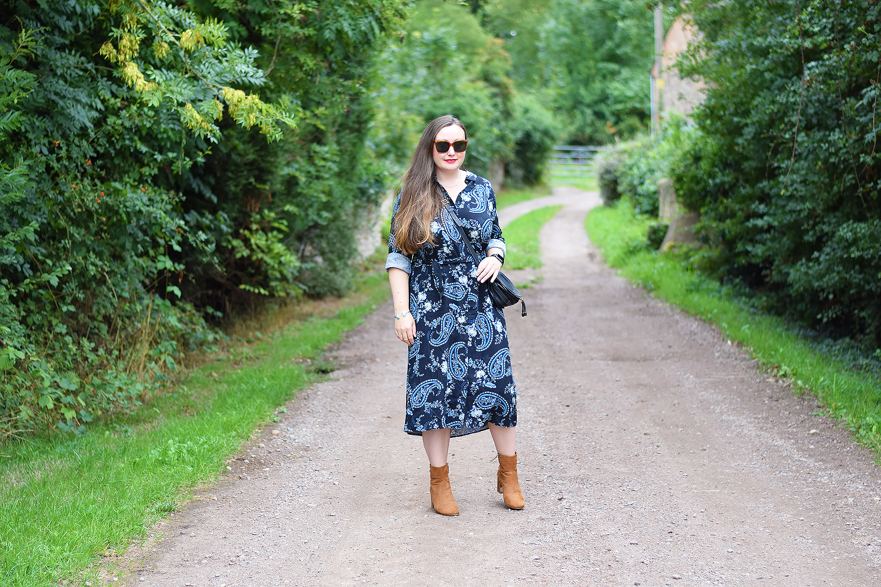 T shirt dress with clearance ankle boots