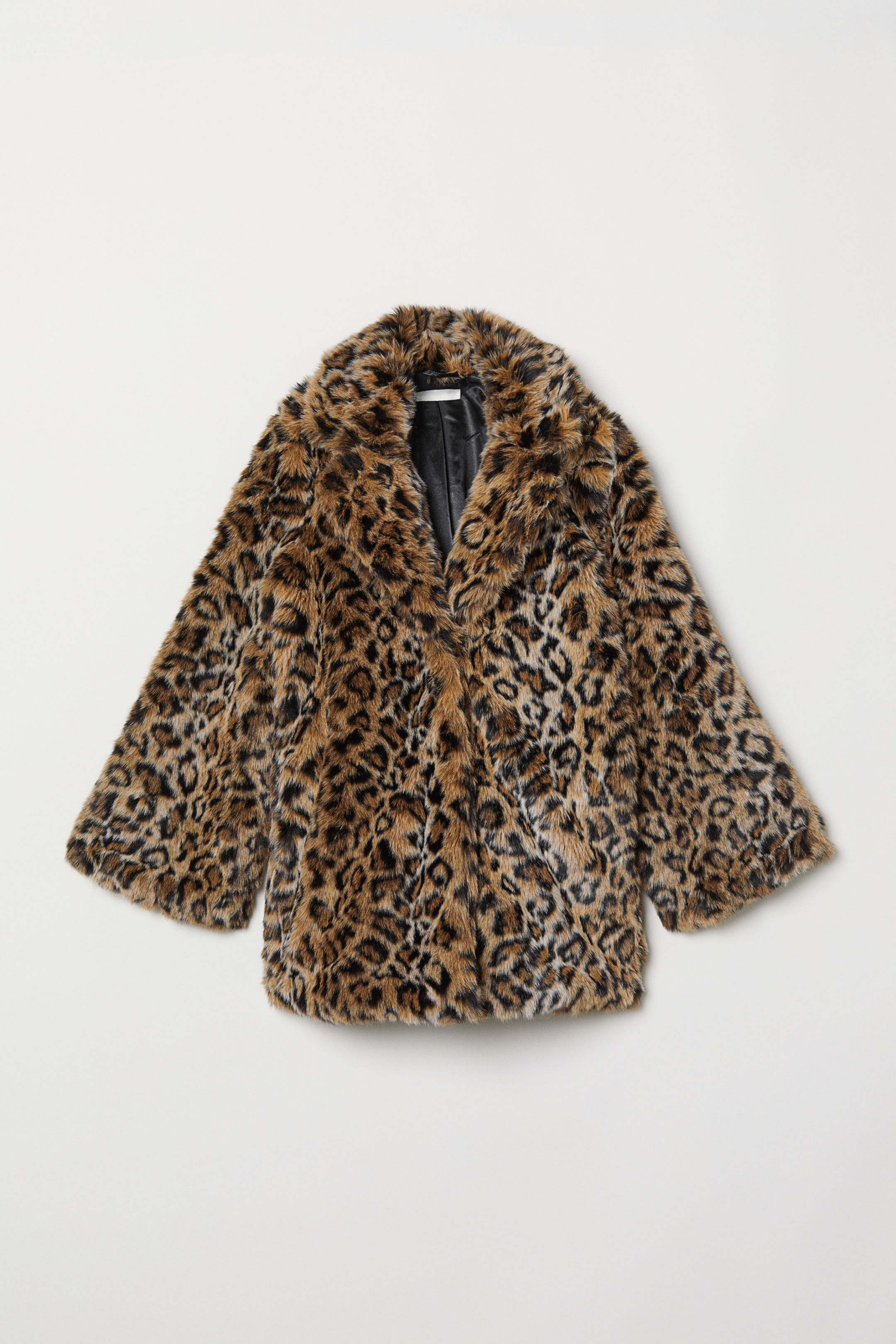 H&M Leopard Print Faux Fur Coat
