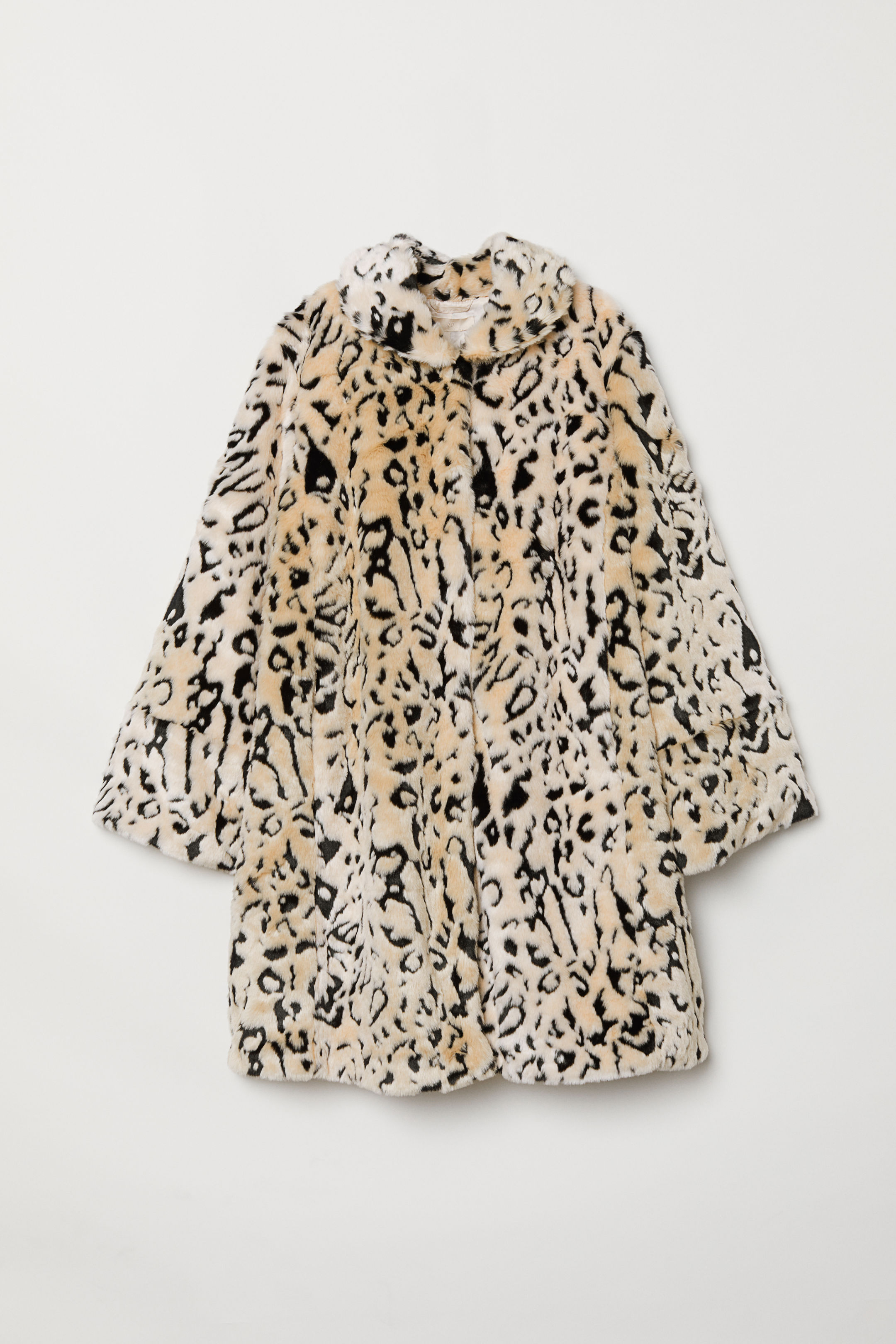 H&M Light Beige Leopard Print Coat