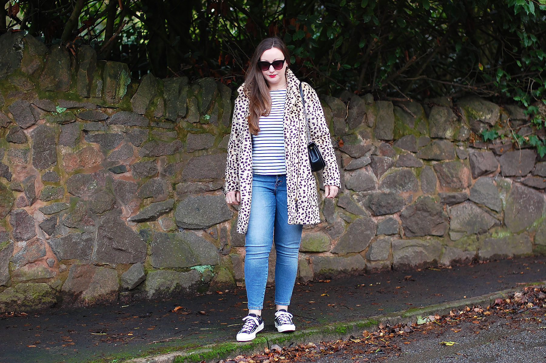 Breton Top And Leopard Print Coat Outfit
