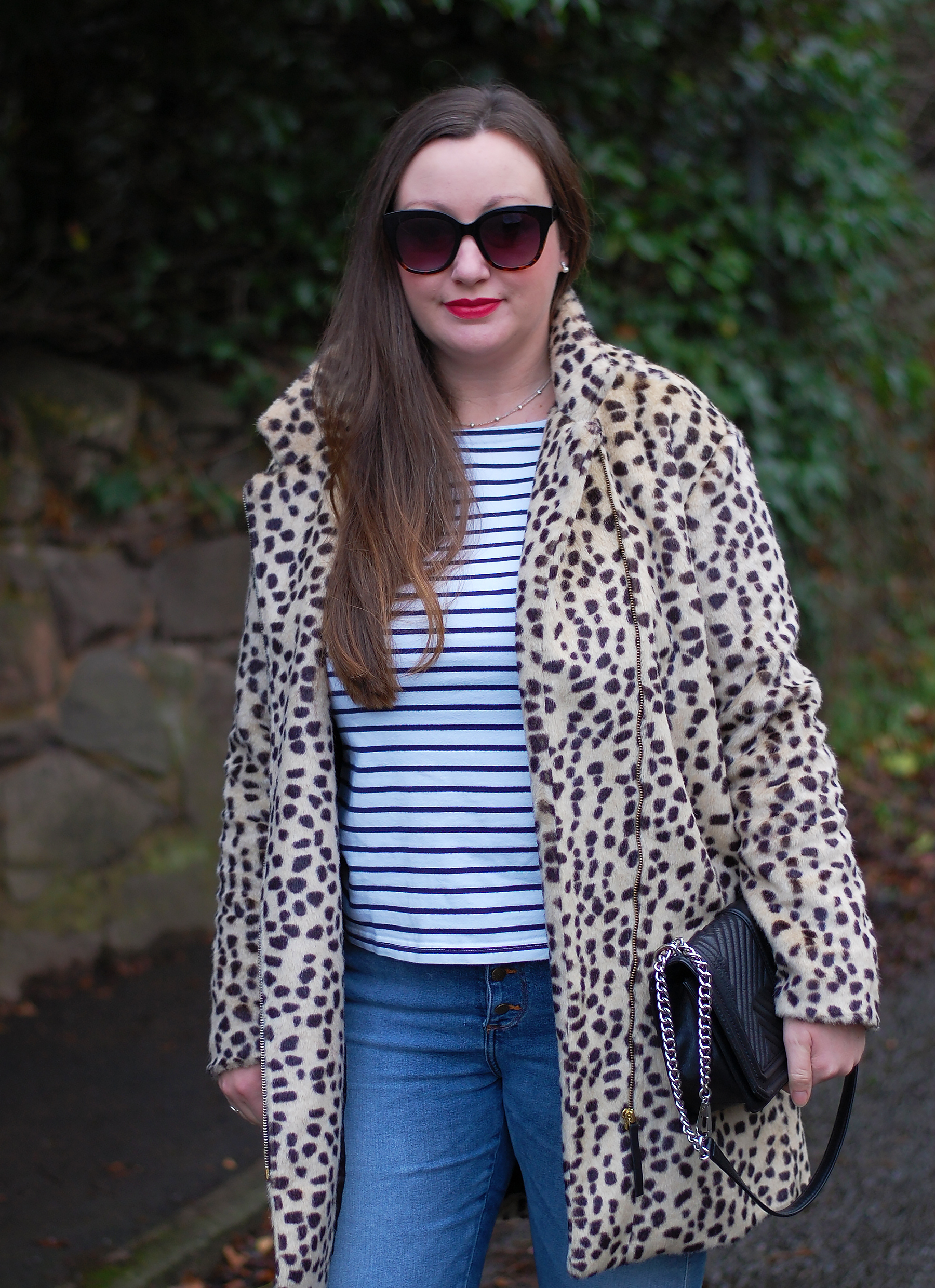 By Malene Birger Leopard Print Faux Fur Coat Outfit