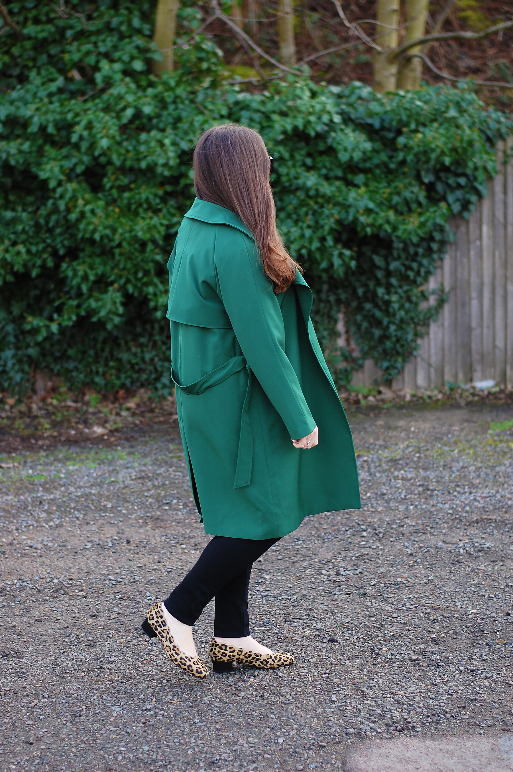 H&m green deals trench coat
