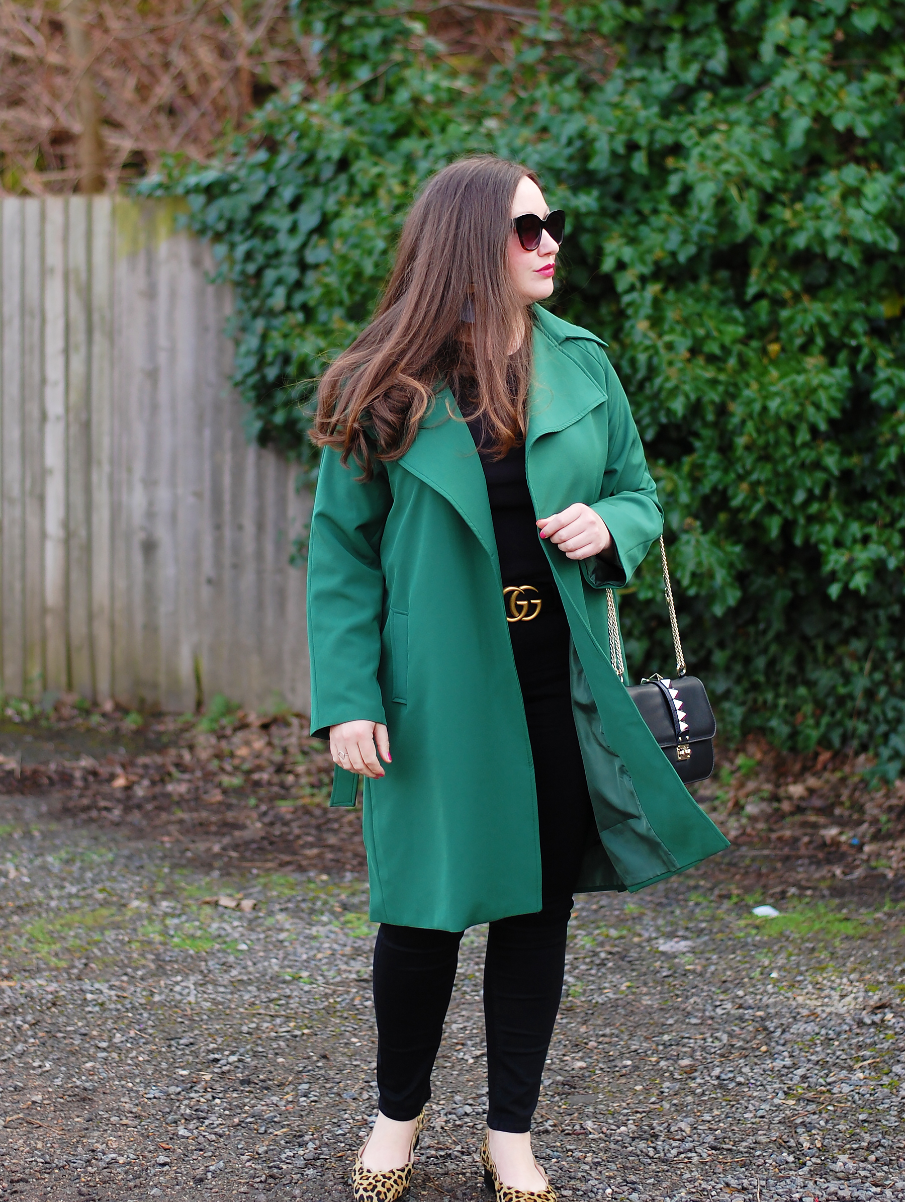 Green Trench Coat Outfit
