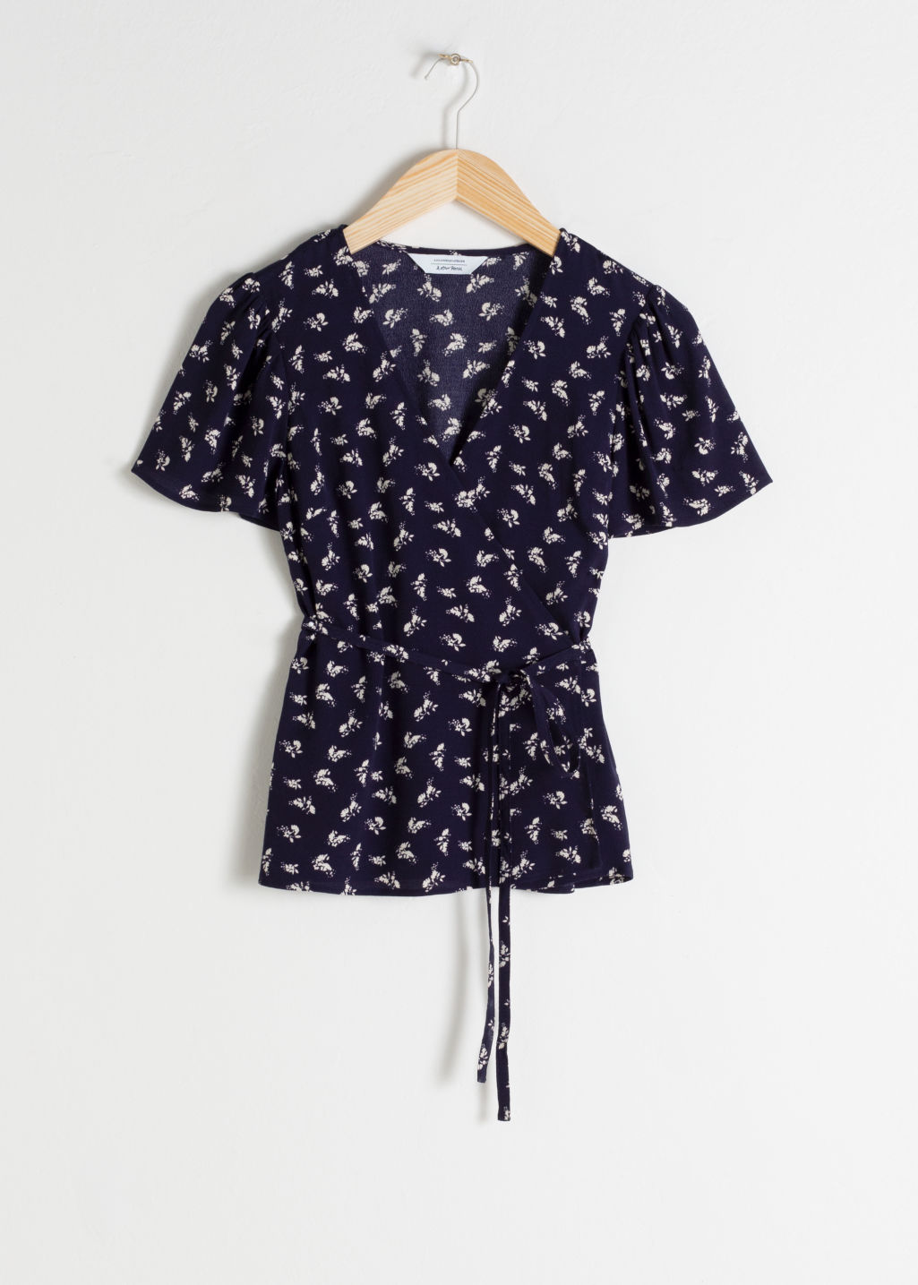 & Other Stories Floral Wrap Blouse
