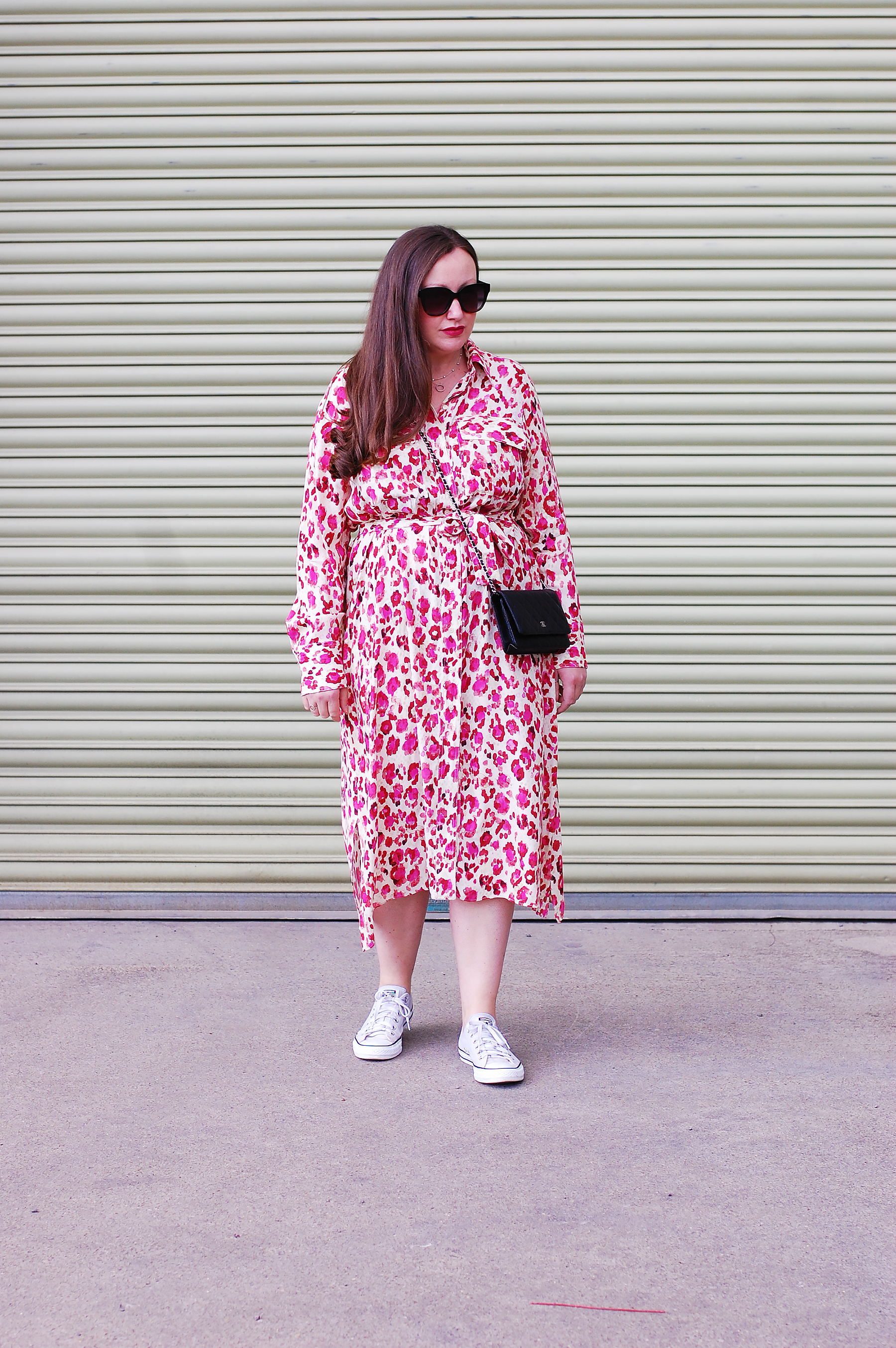 How to style a pink animal print dress