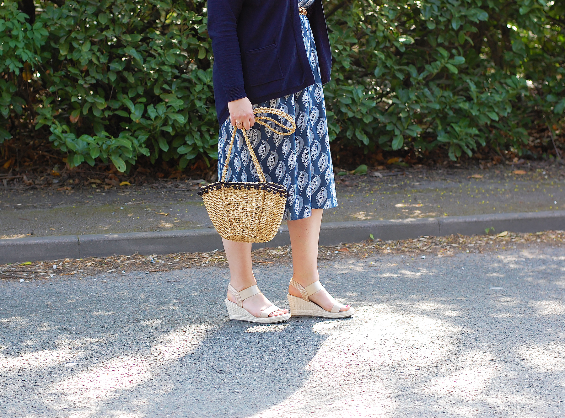 Zara Basket Bag With Pom poms