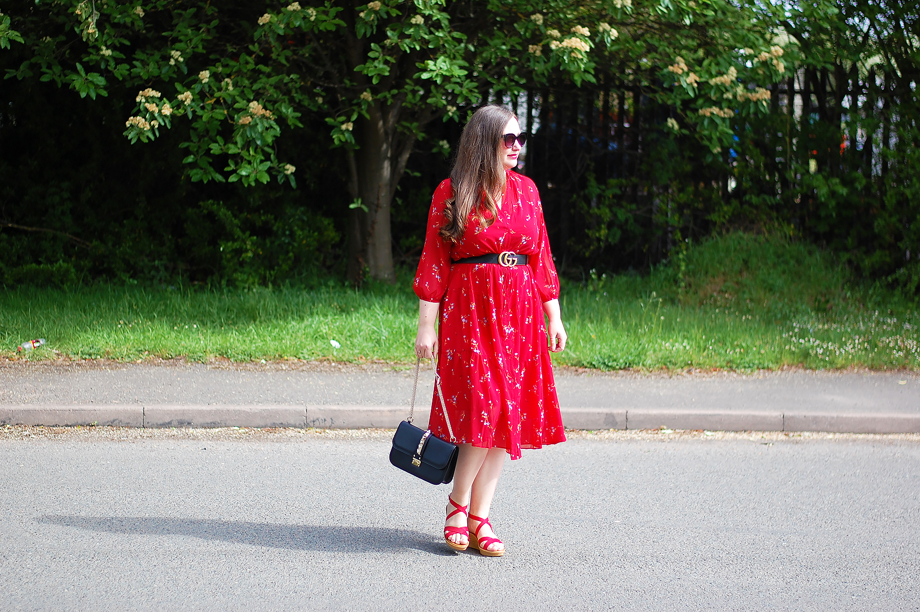 lotus red sandals