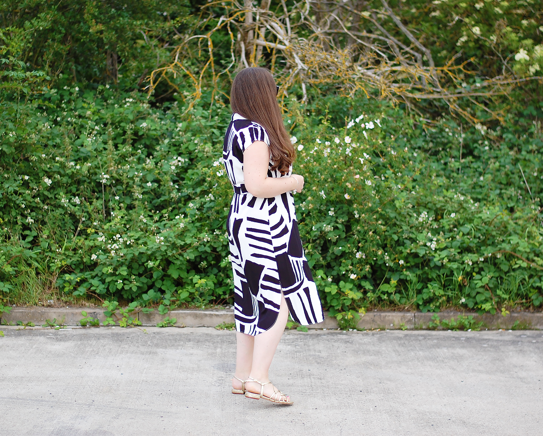 Roman Originals Black And White Midi Dress Outfit