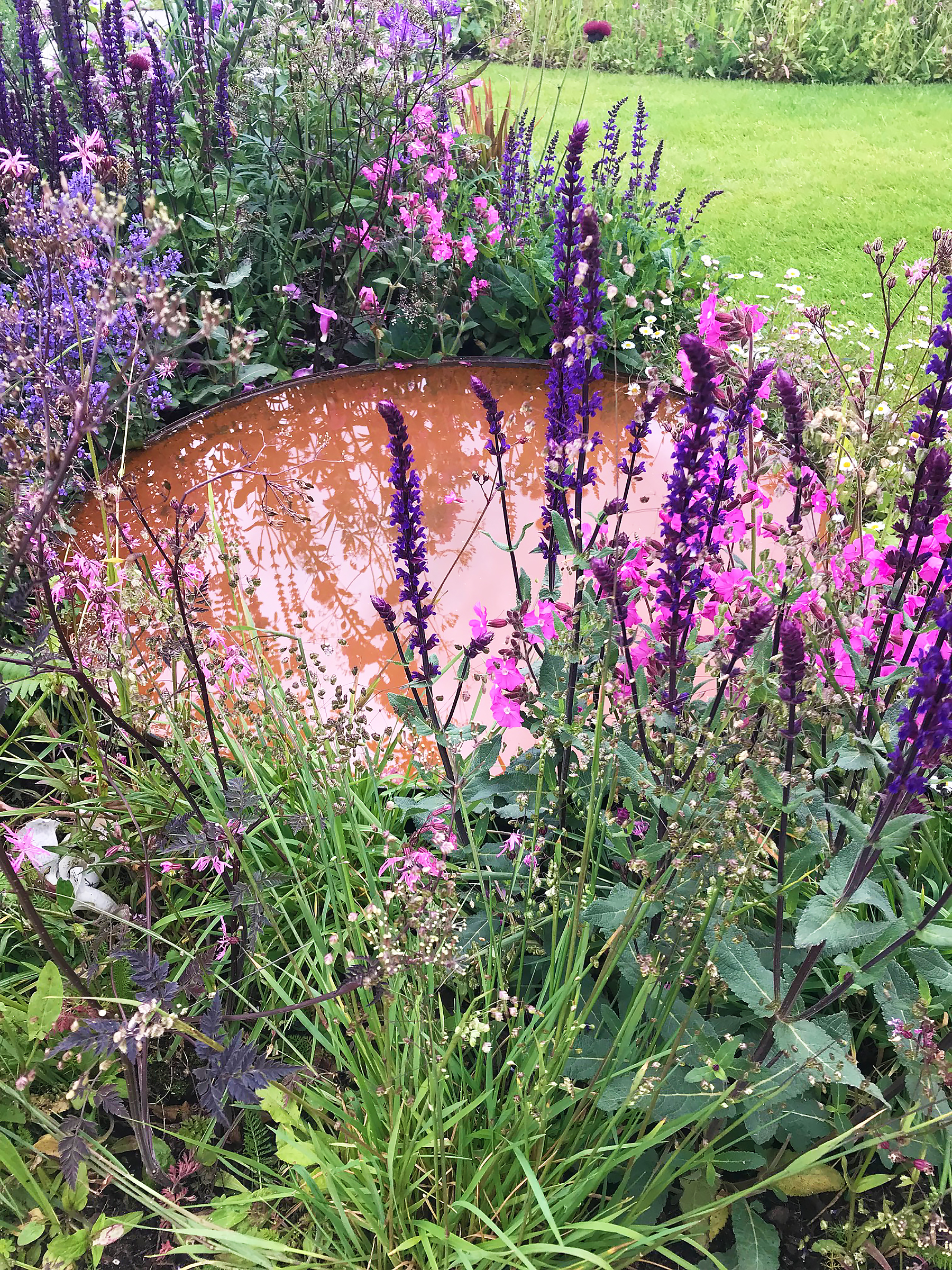 Water Feature At the RHS Chatsworth Flower Show