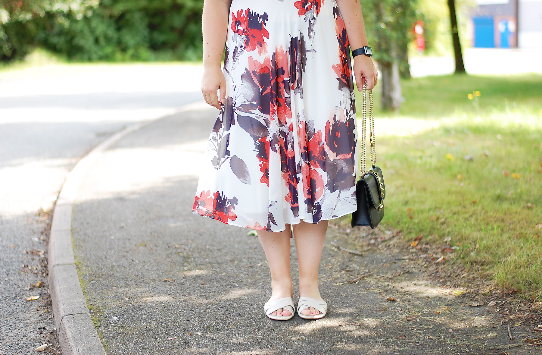 Floral Dress With Zara Sandals 