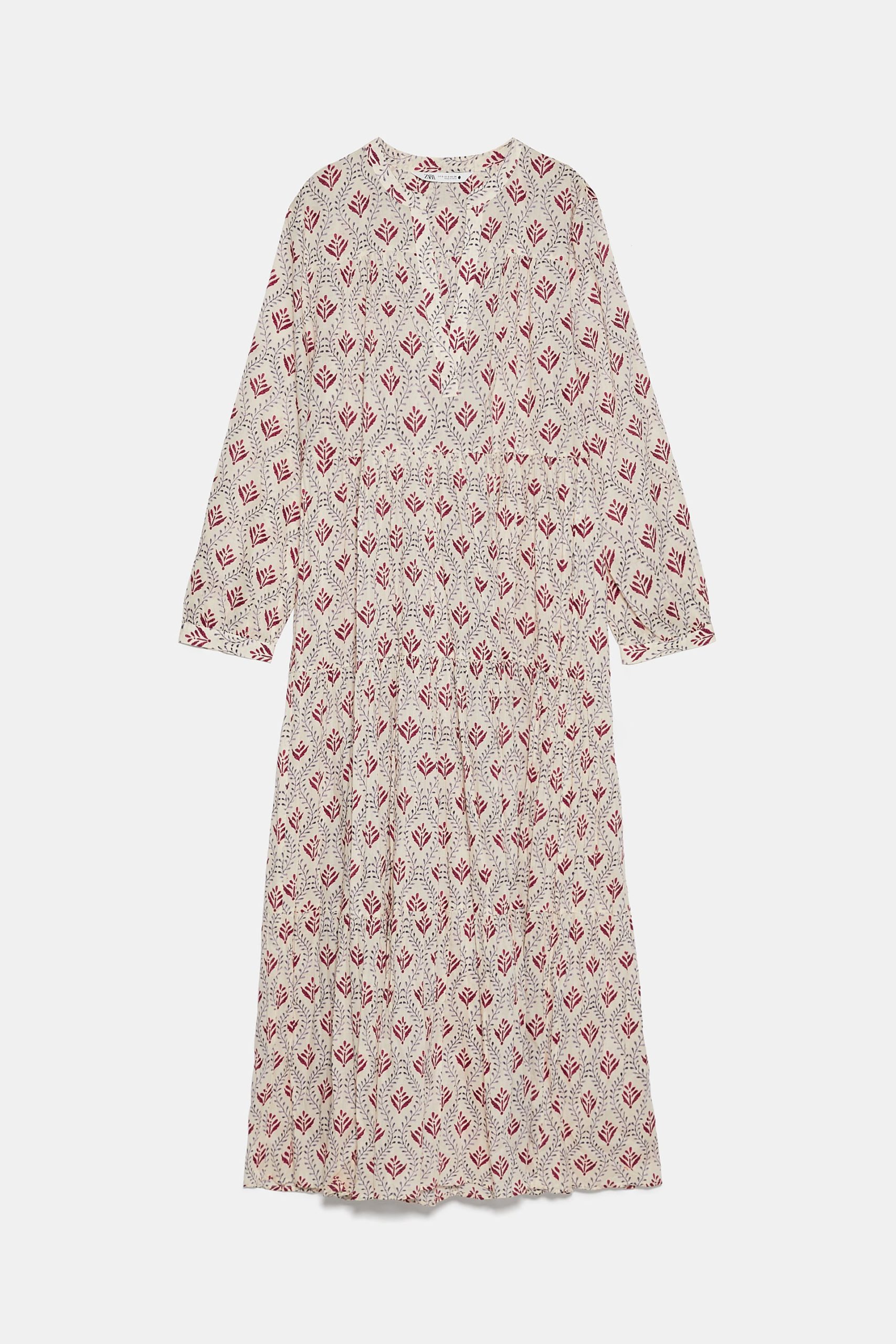 Zara Printed Flounce Dress