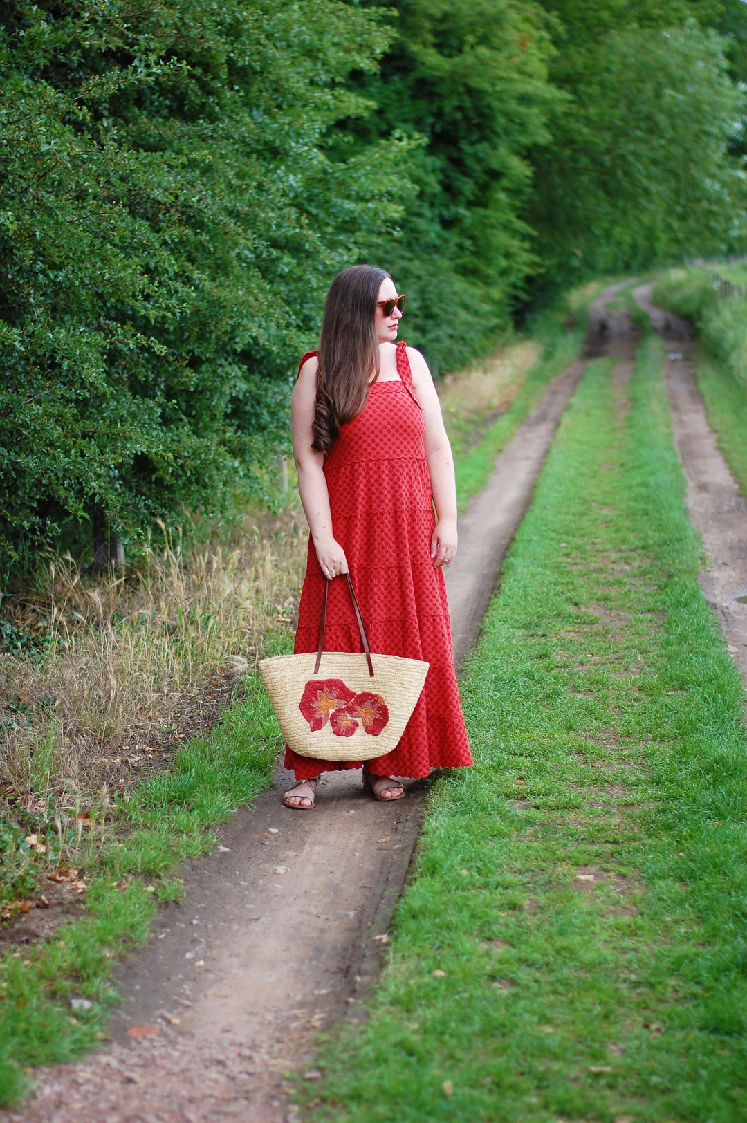 sezane maxi dress outfit