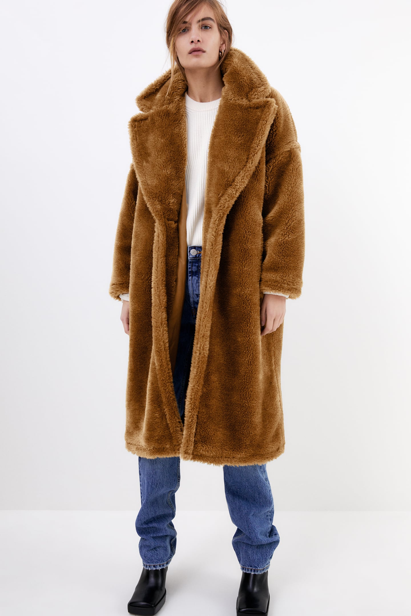 Zara coat with faux fur