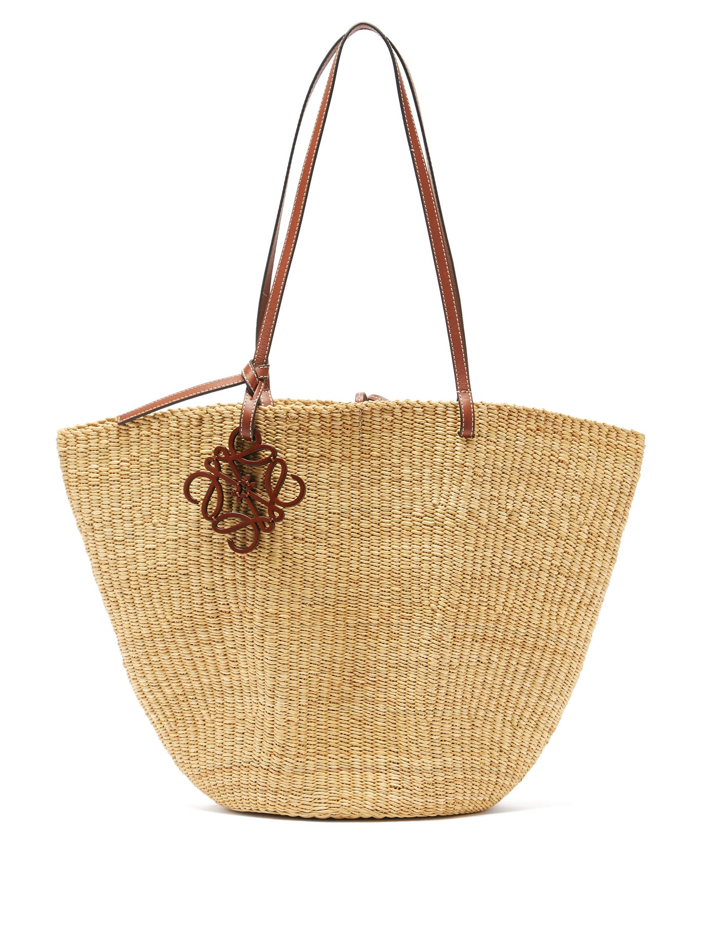 loewe x Paulas Ibiza Shell raffia basket bag