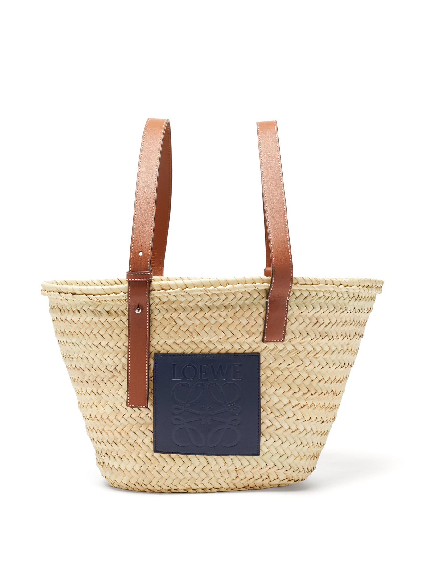 Loewe Paula's Ibiza Logo Patch Raffia Basket bag