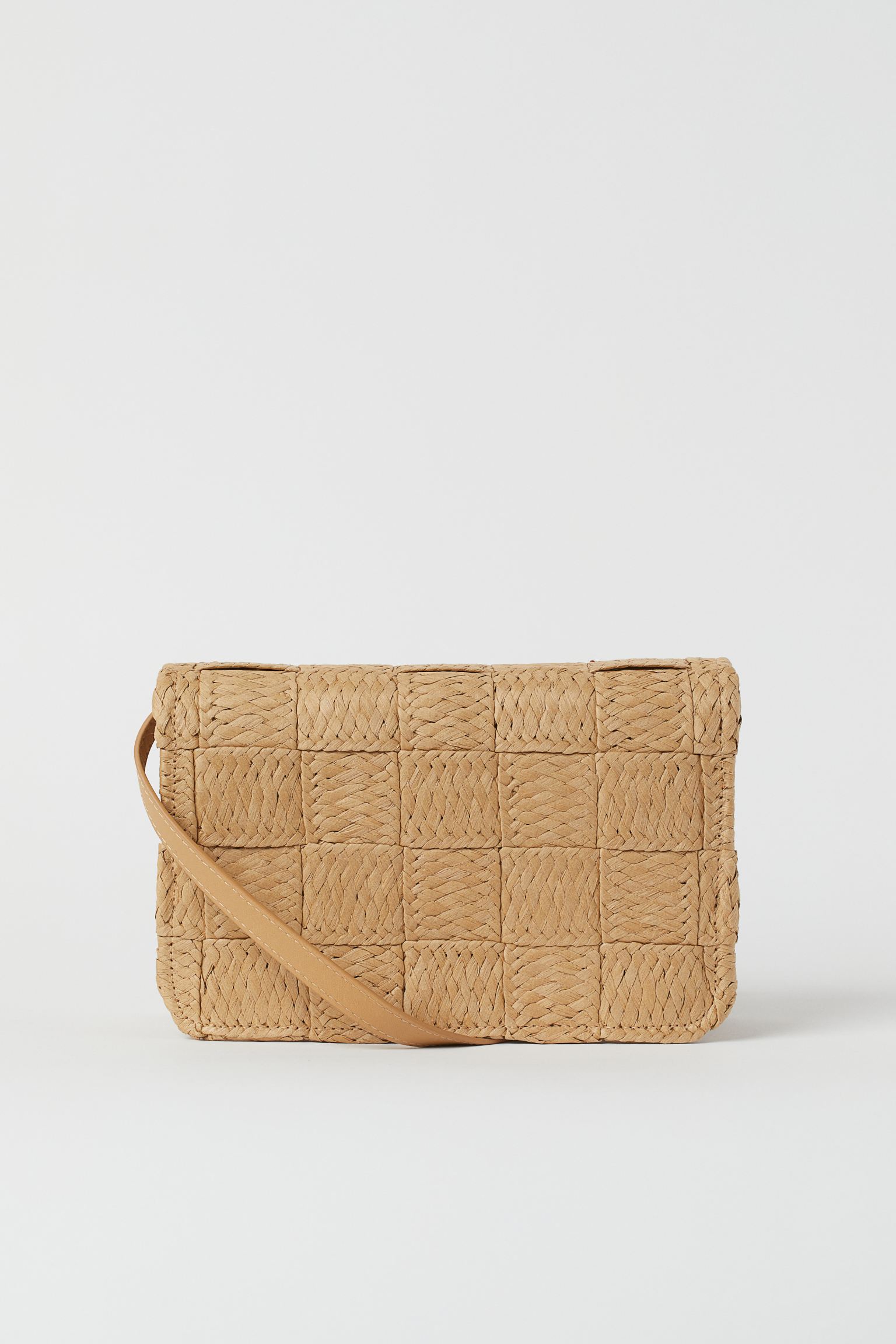 H&M Beige Straw Shoulder Bag