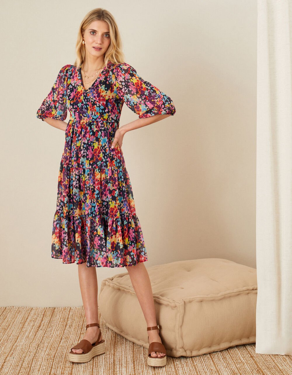 Monsoon Helen Dealtry Floral Dress