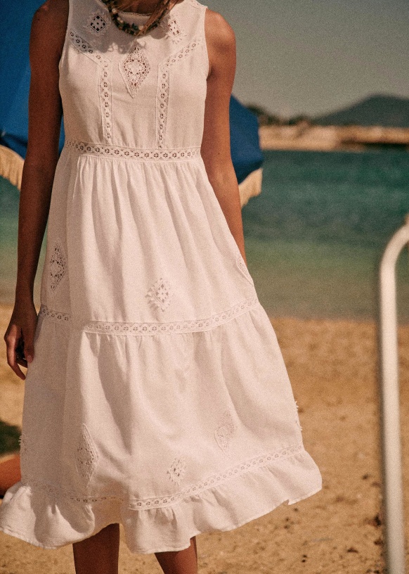 A Sezane white cotton summer dress