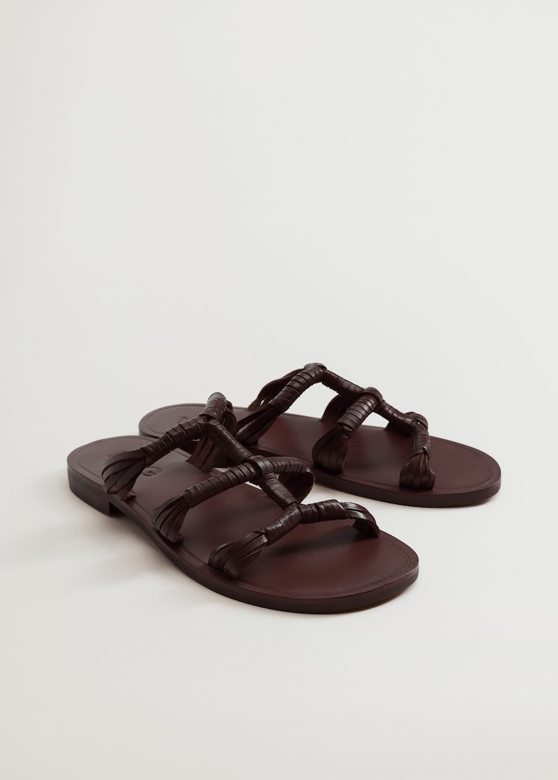 Mango Leather Straps Sandals