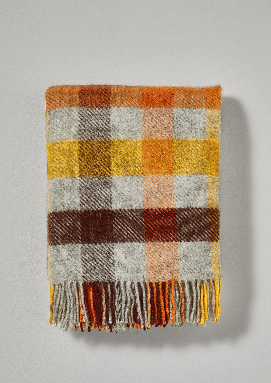 Toast Gotland Wool Check Blanket