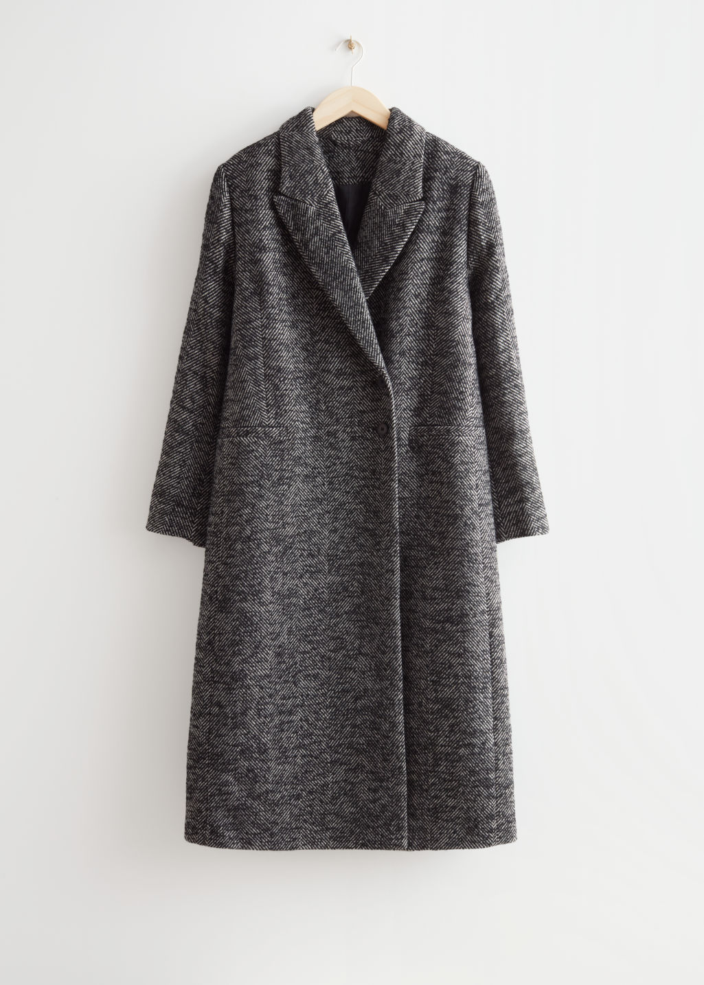 herringbone wool coat