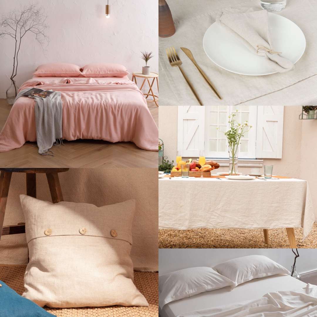 ATLINIA Natural Linen For Your Home