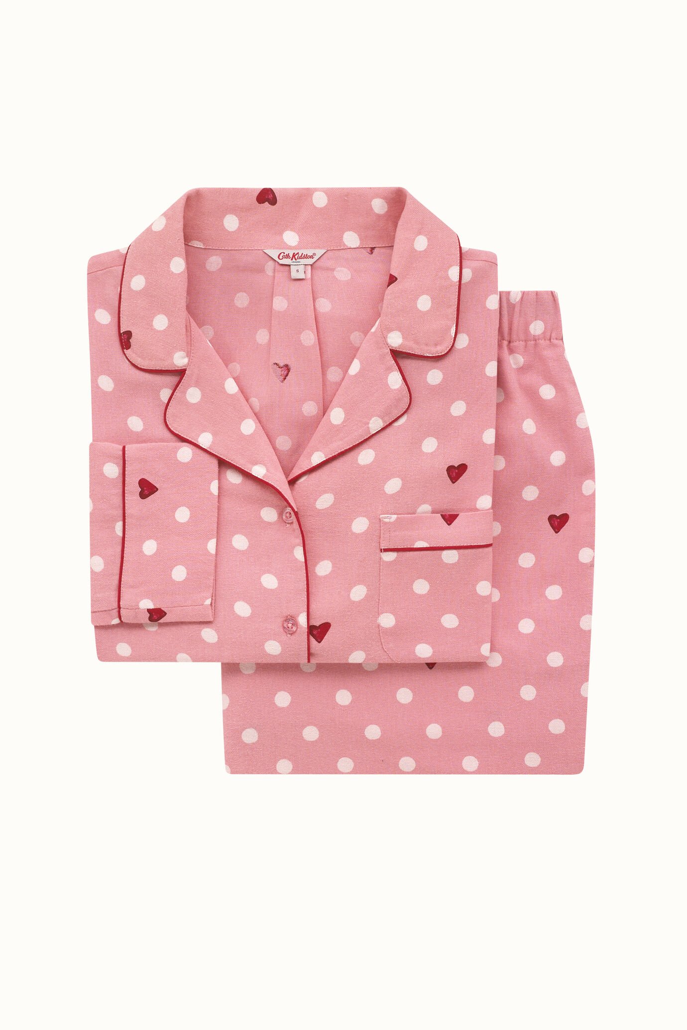 Cath Kidston Heart Spot Long Woven PJ Set