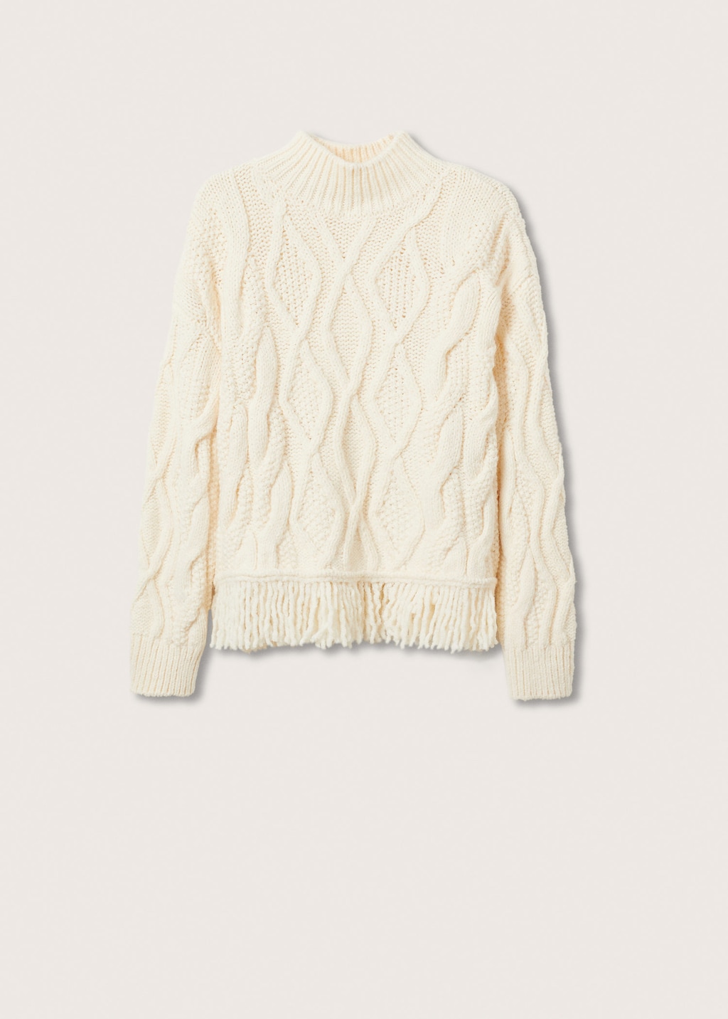 Mango Fringes Knit Sweater