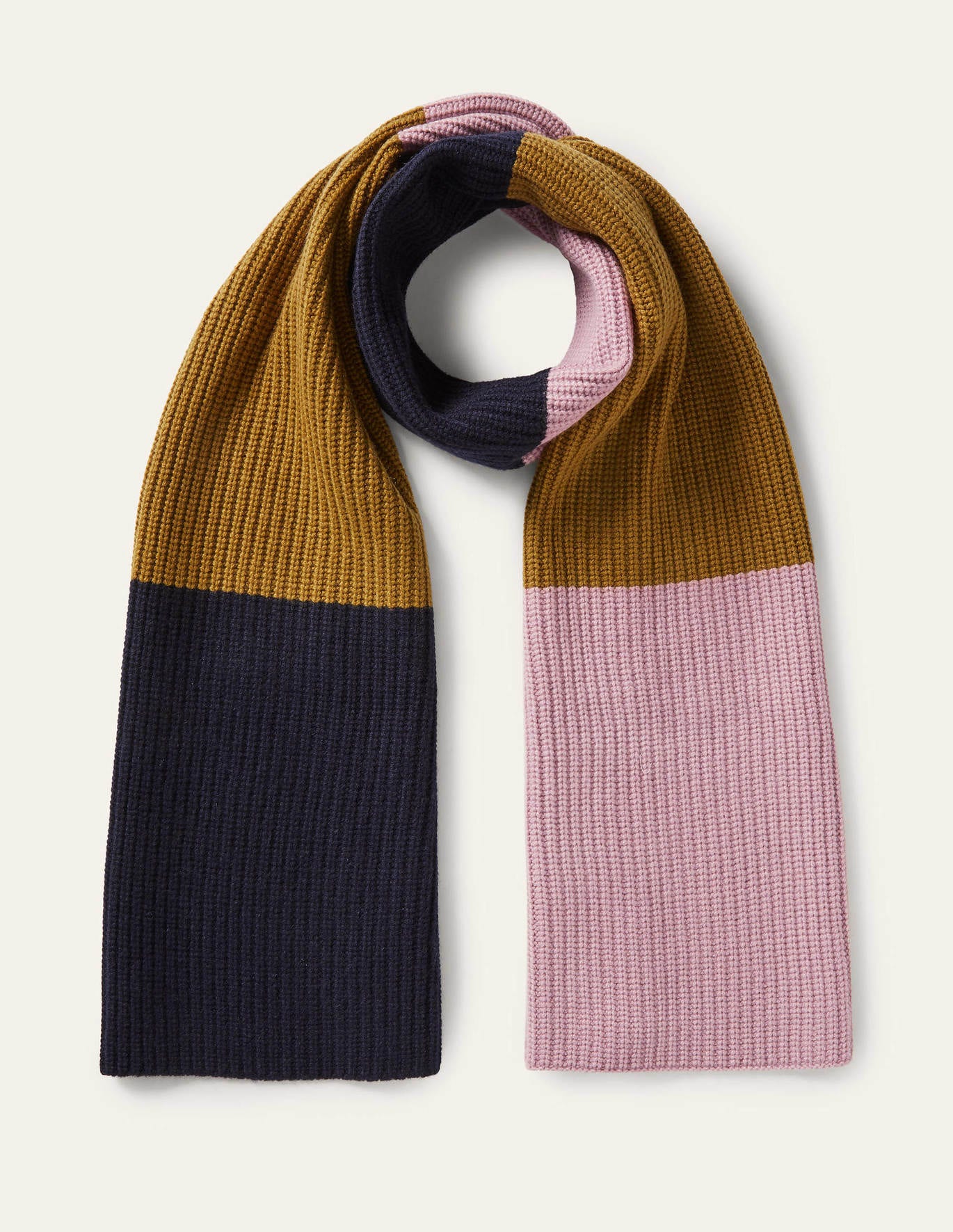 Boden Colourblock Cashmere Scarf