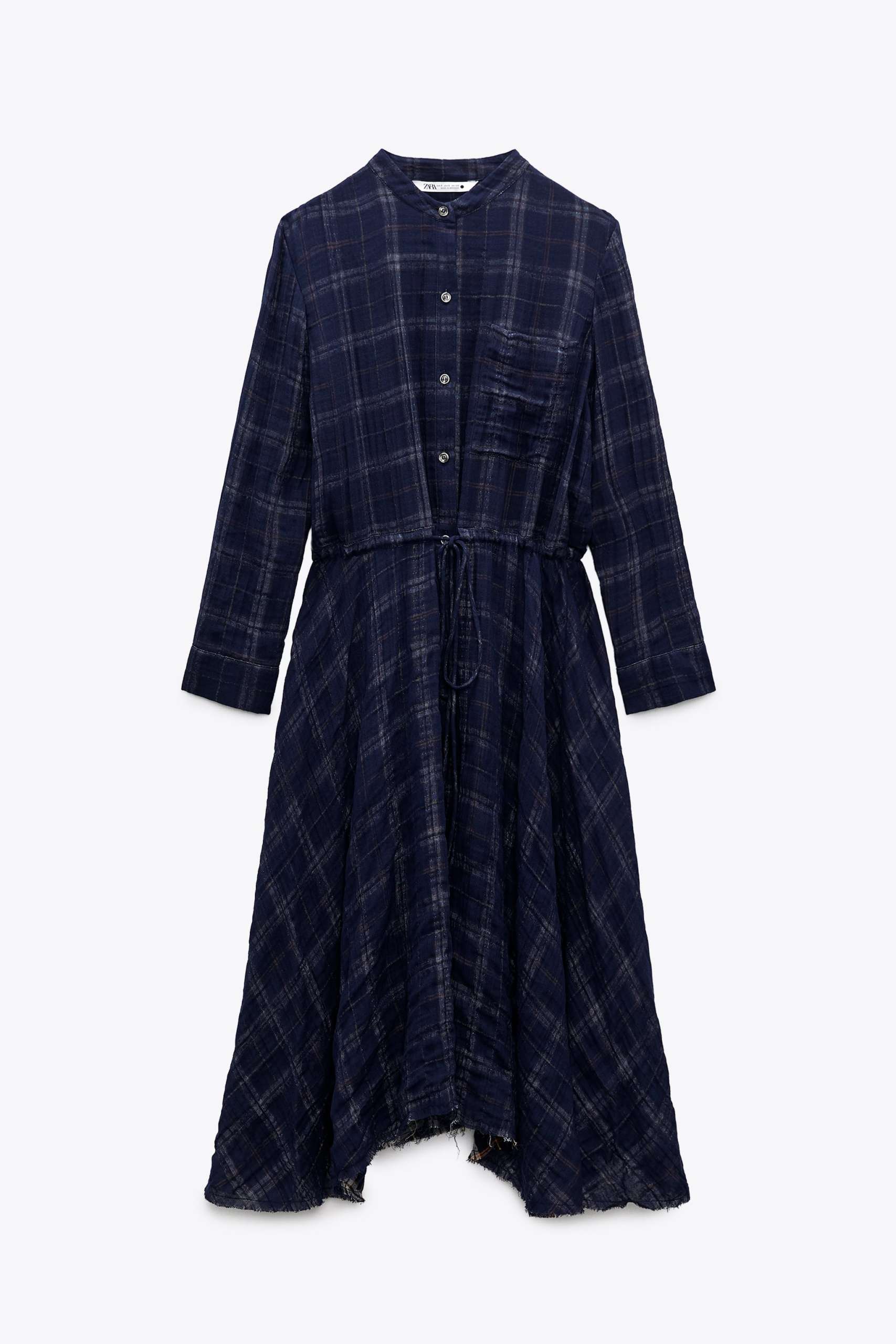 zara oversized check dress aw21