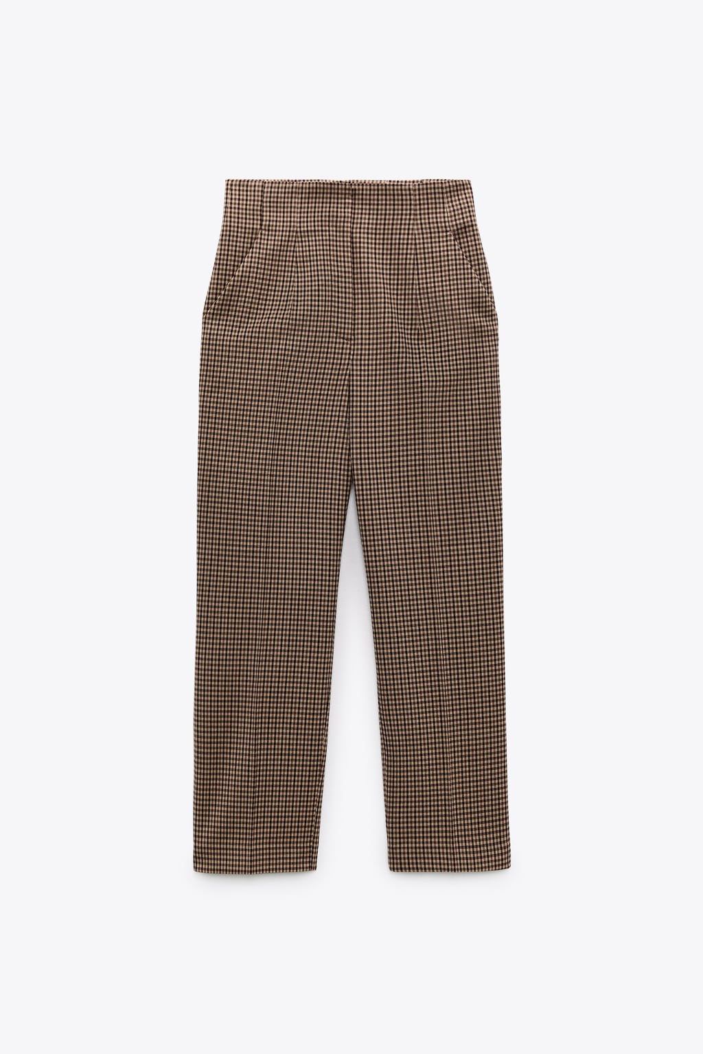 Zara high waited check trousers