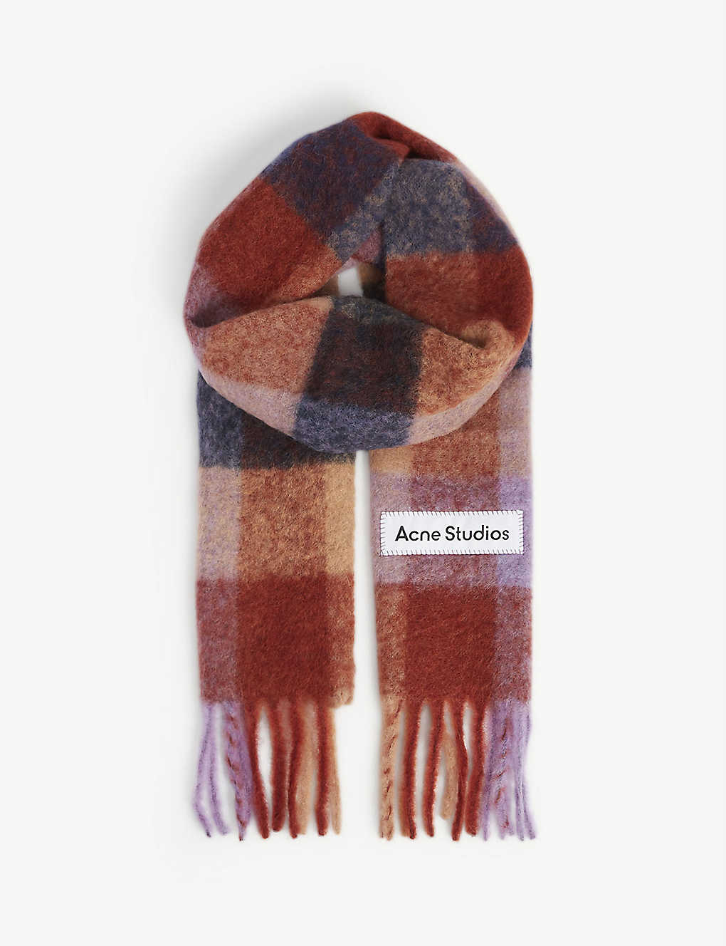 acne studios vally checked scarf