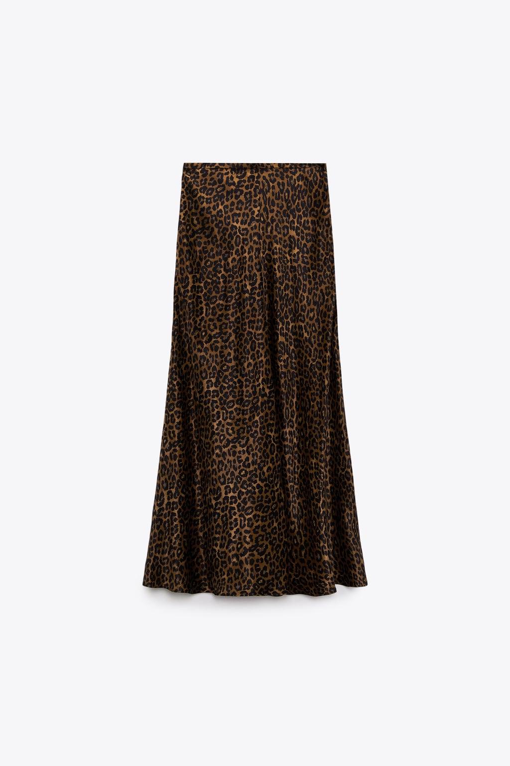 Zara leopard Print midi Skirt