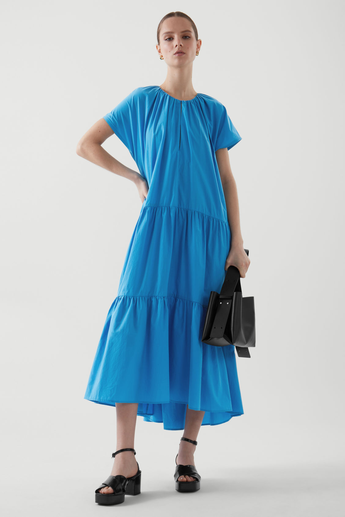 Cos Tiered A-line Maxi Dress