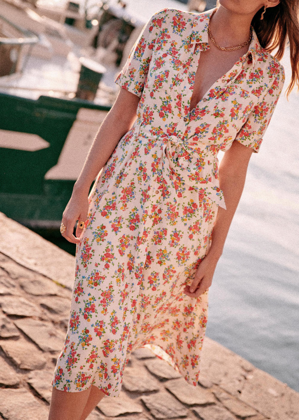 Sezane Adele Dress Jardin Secret