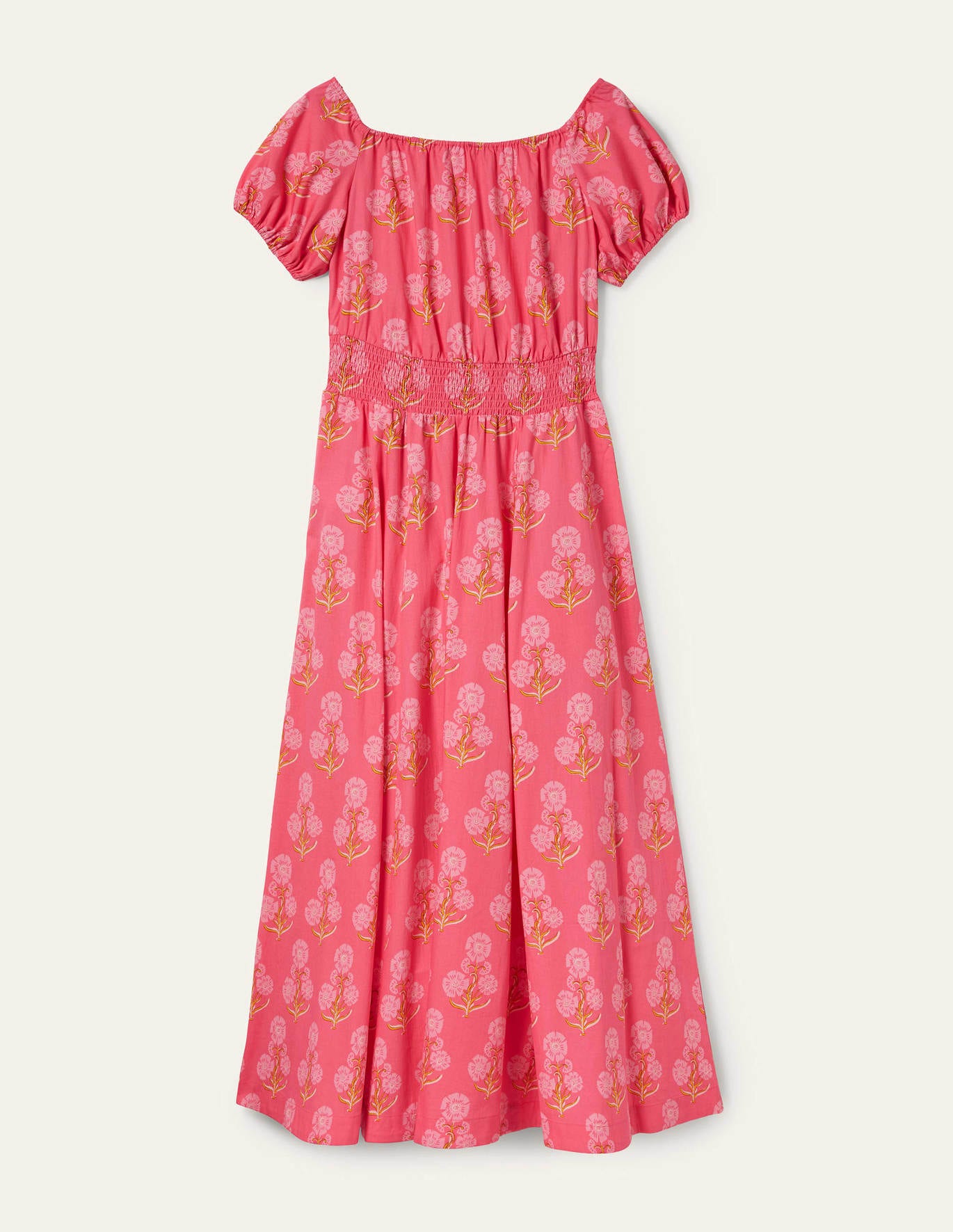 Boden scoop neck maxi dress woodblock print