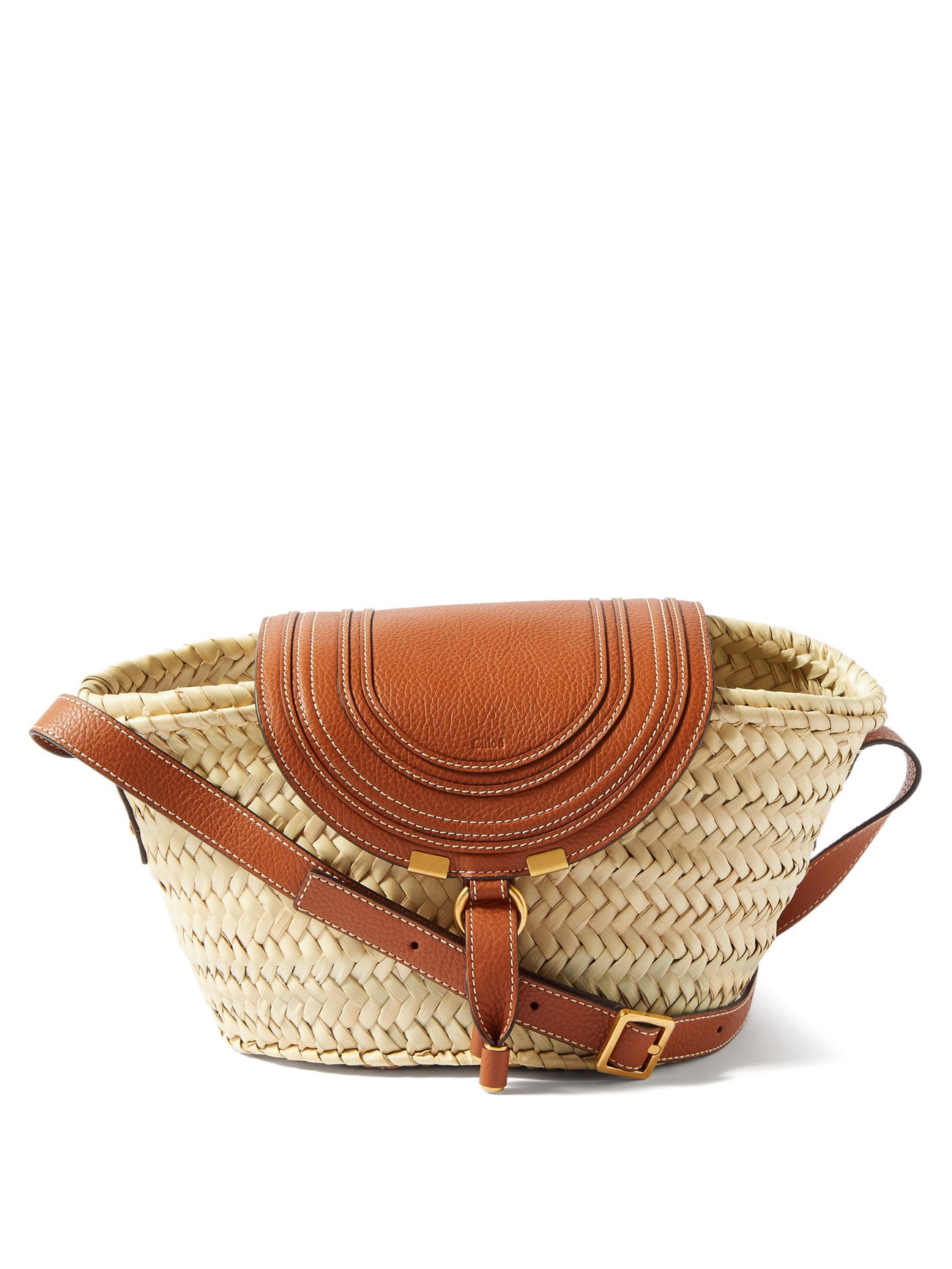 Chloe Marcie Straw Basket Bag