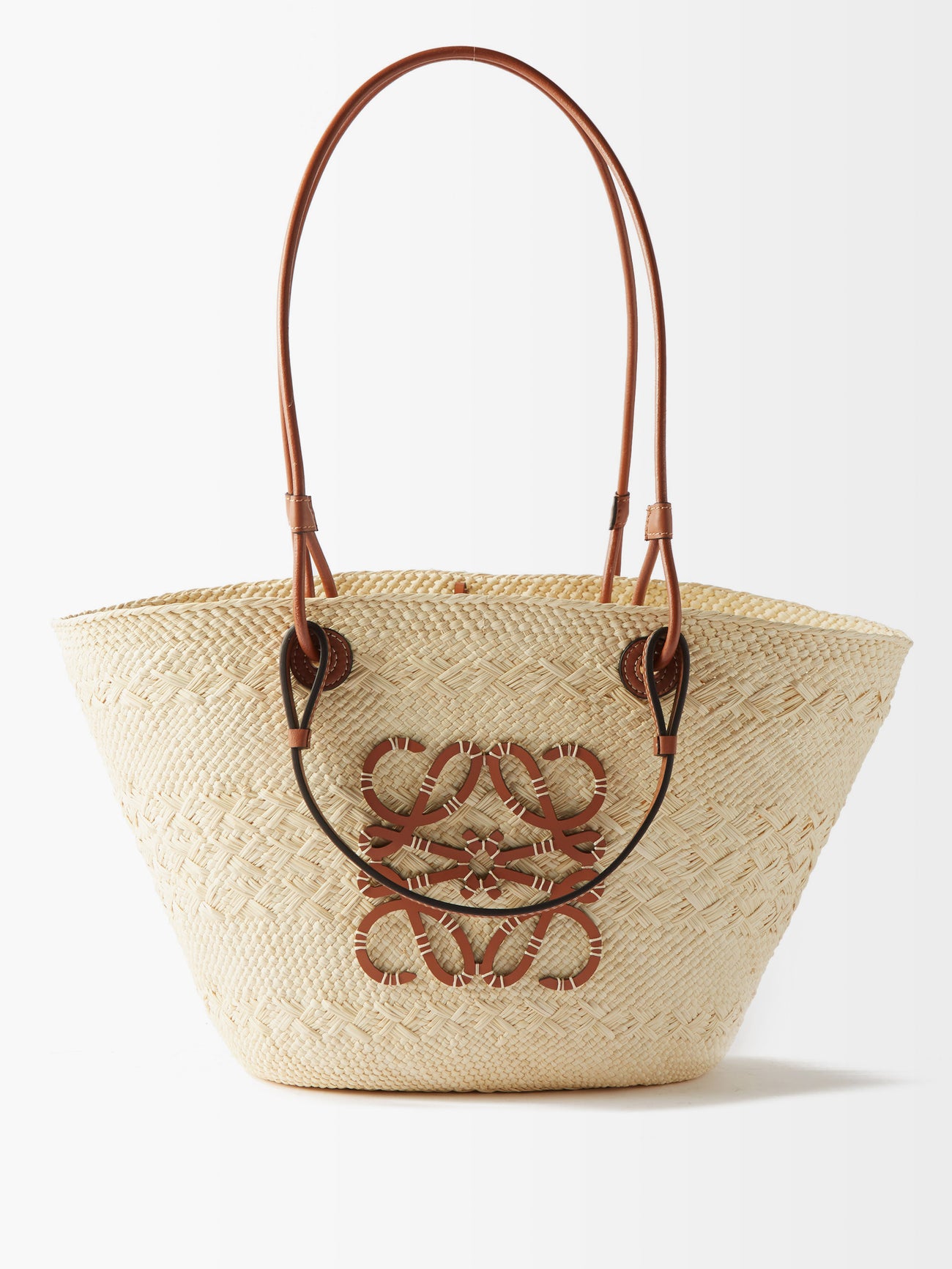 Loewe Beige Anagram Logo Basket Bag