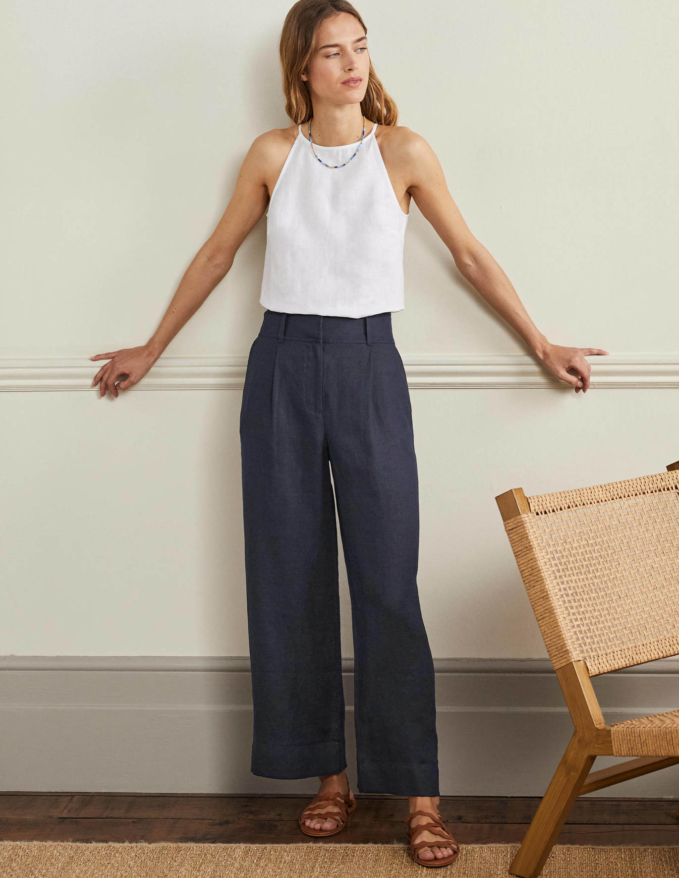 Boden Wide Leg linen trousers