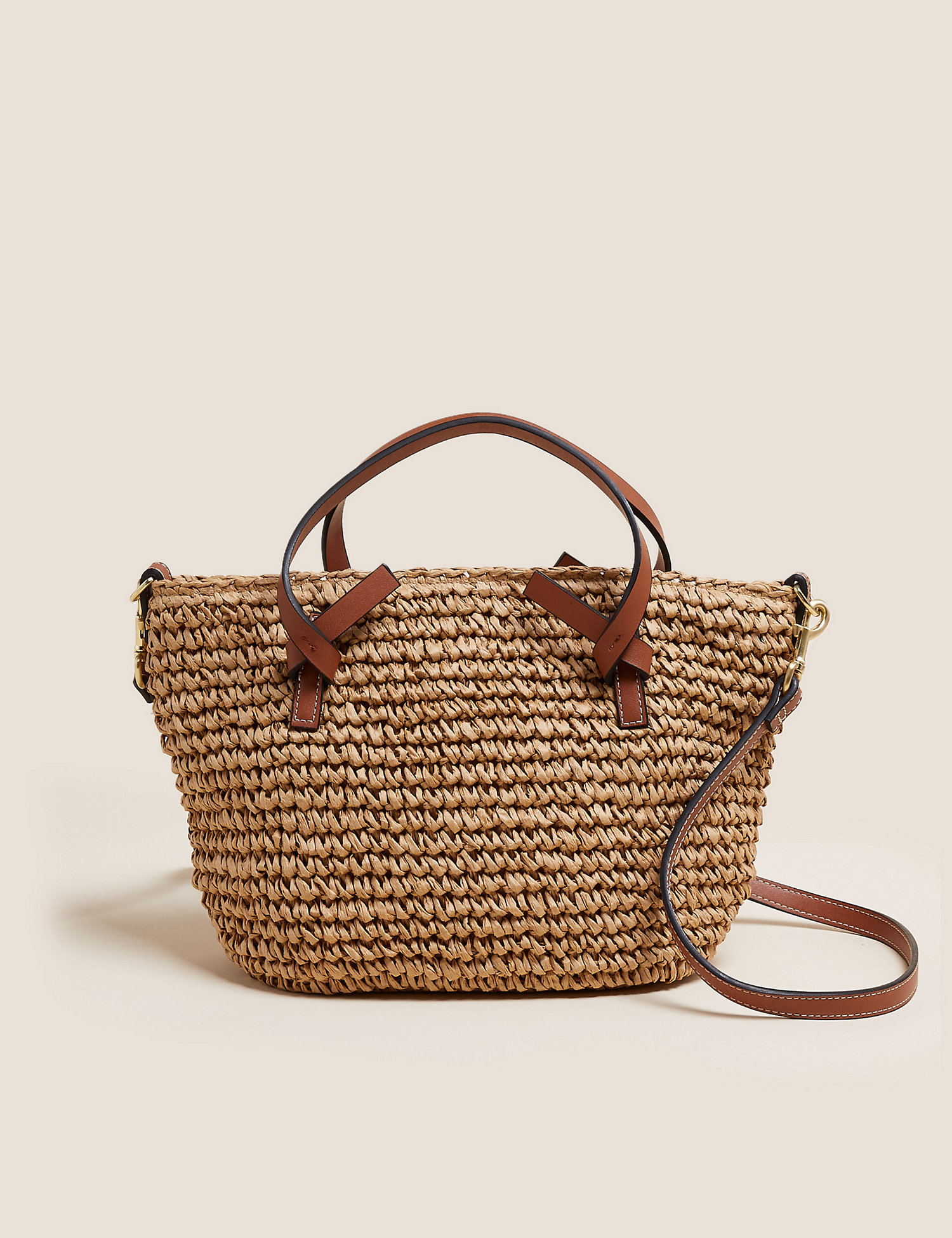 M&S Straw Mini Tote Bag