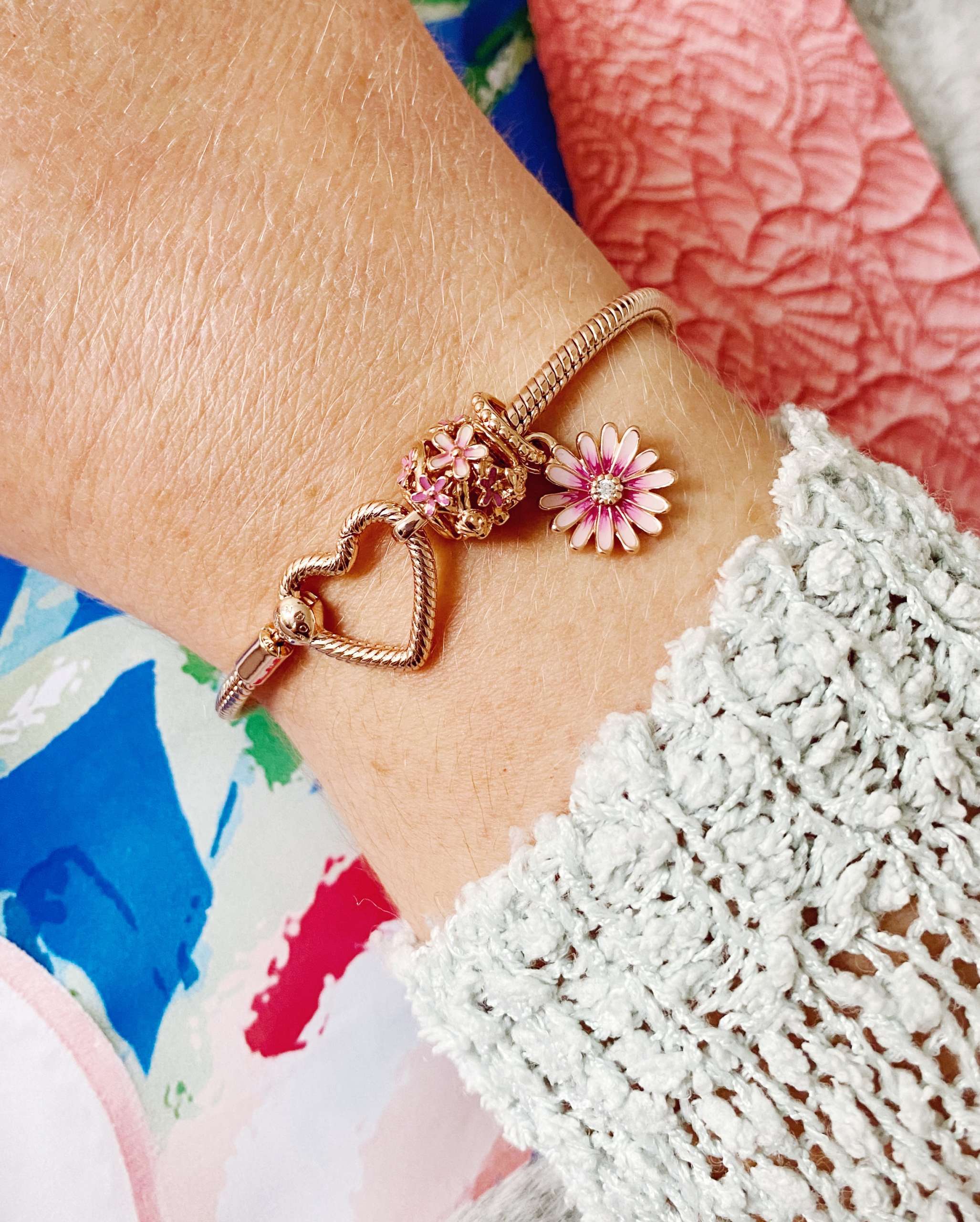 Pandora Moments Bracelet Rose Gold with Charms