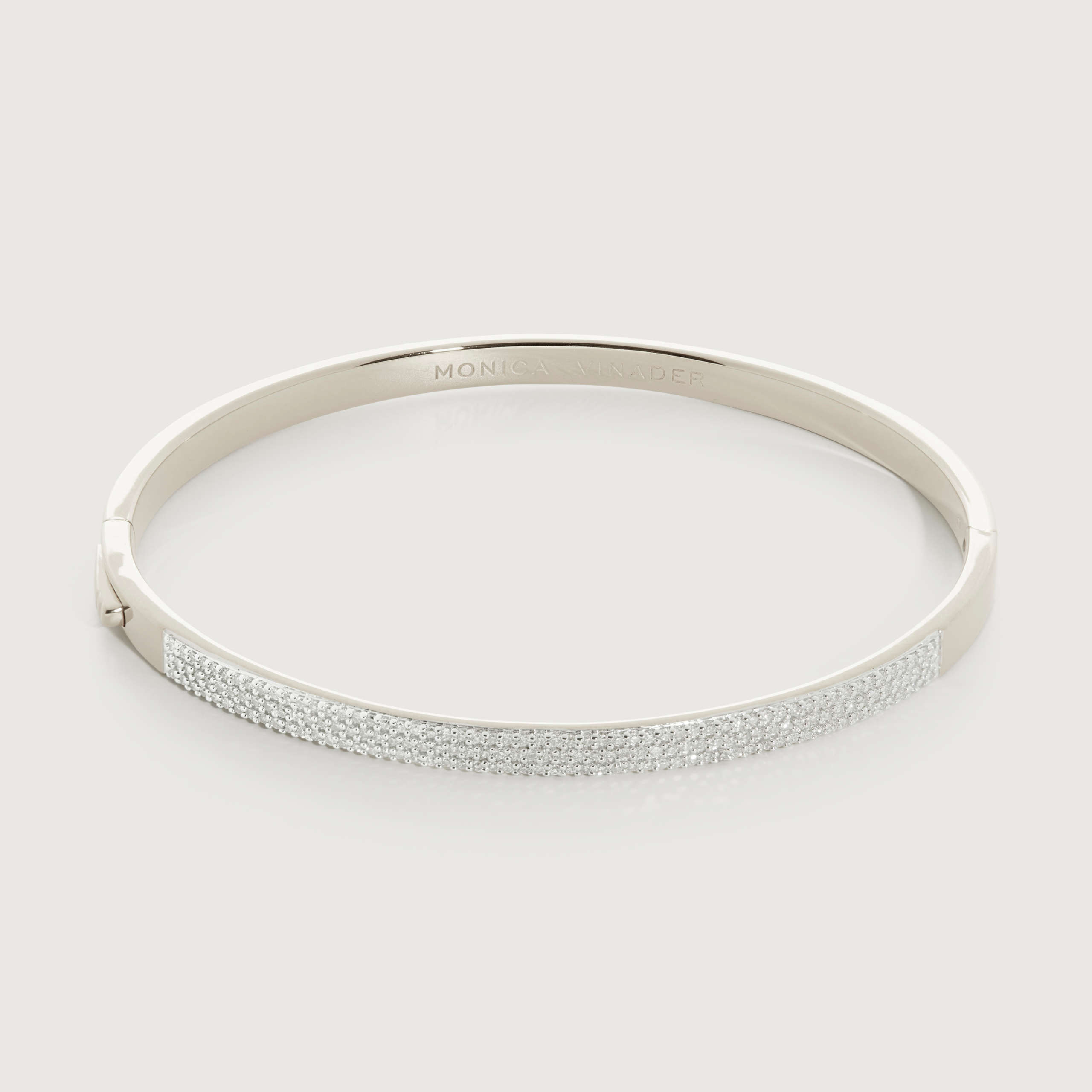 Monica Vinader Diamond Pave Essential Bangle 