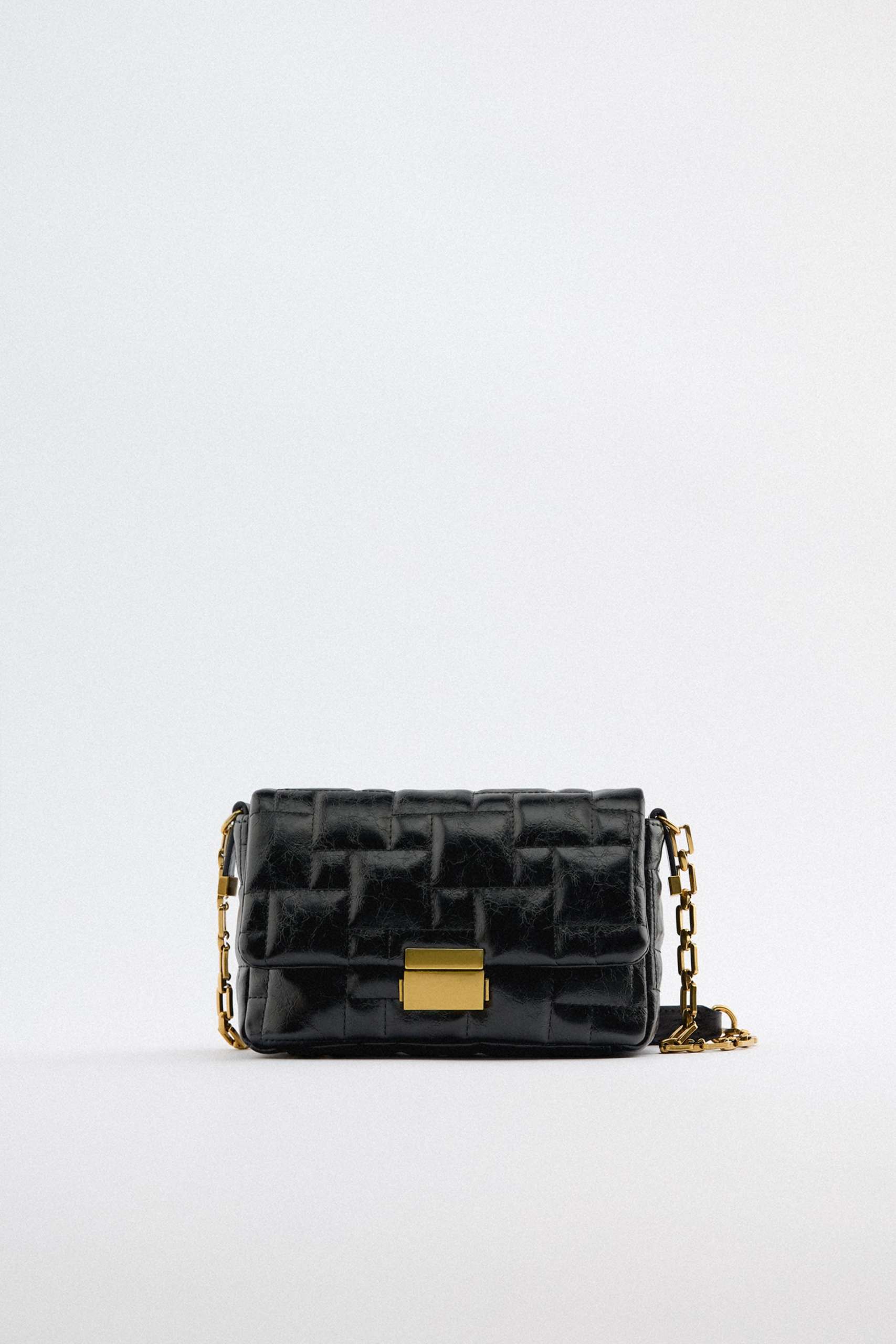 Zara Retro Quilted Crossbody Bag