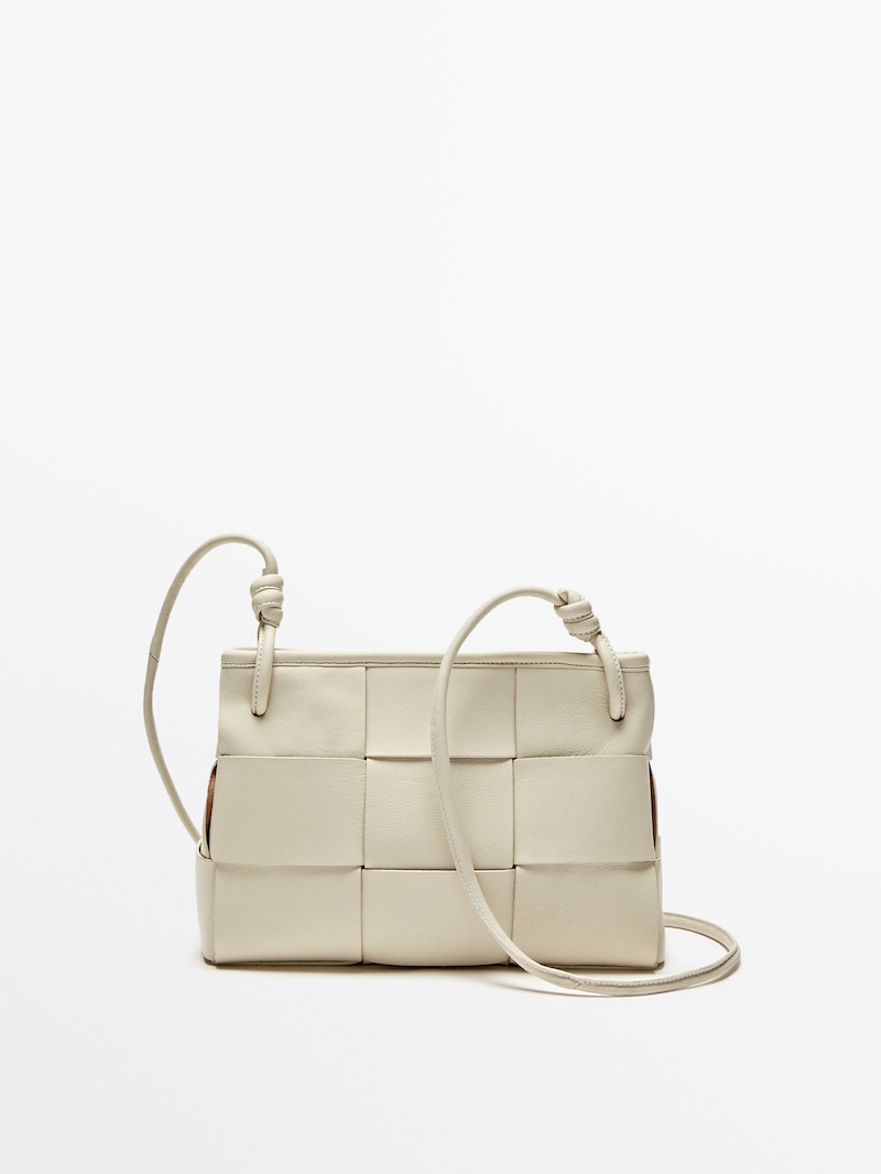 Massimo Tutti Braided Leather Crossbody Bag 