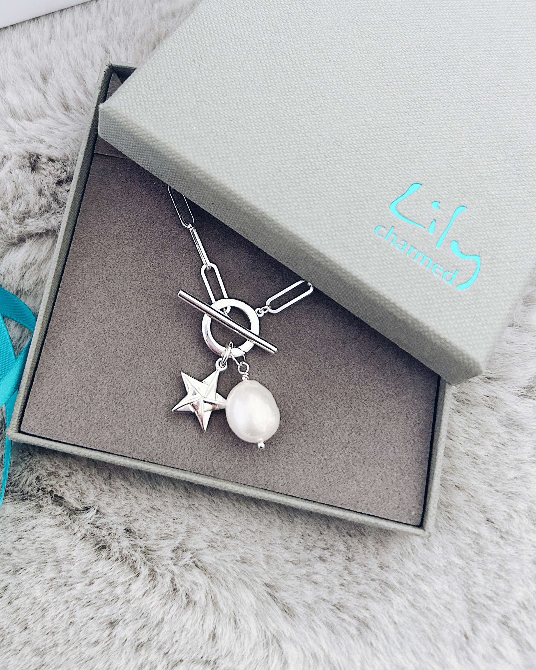 Lily Charmed Customisable Silver Charm Necklace