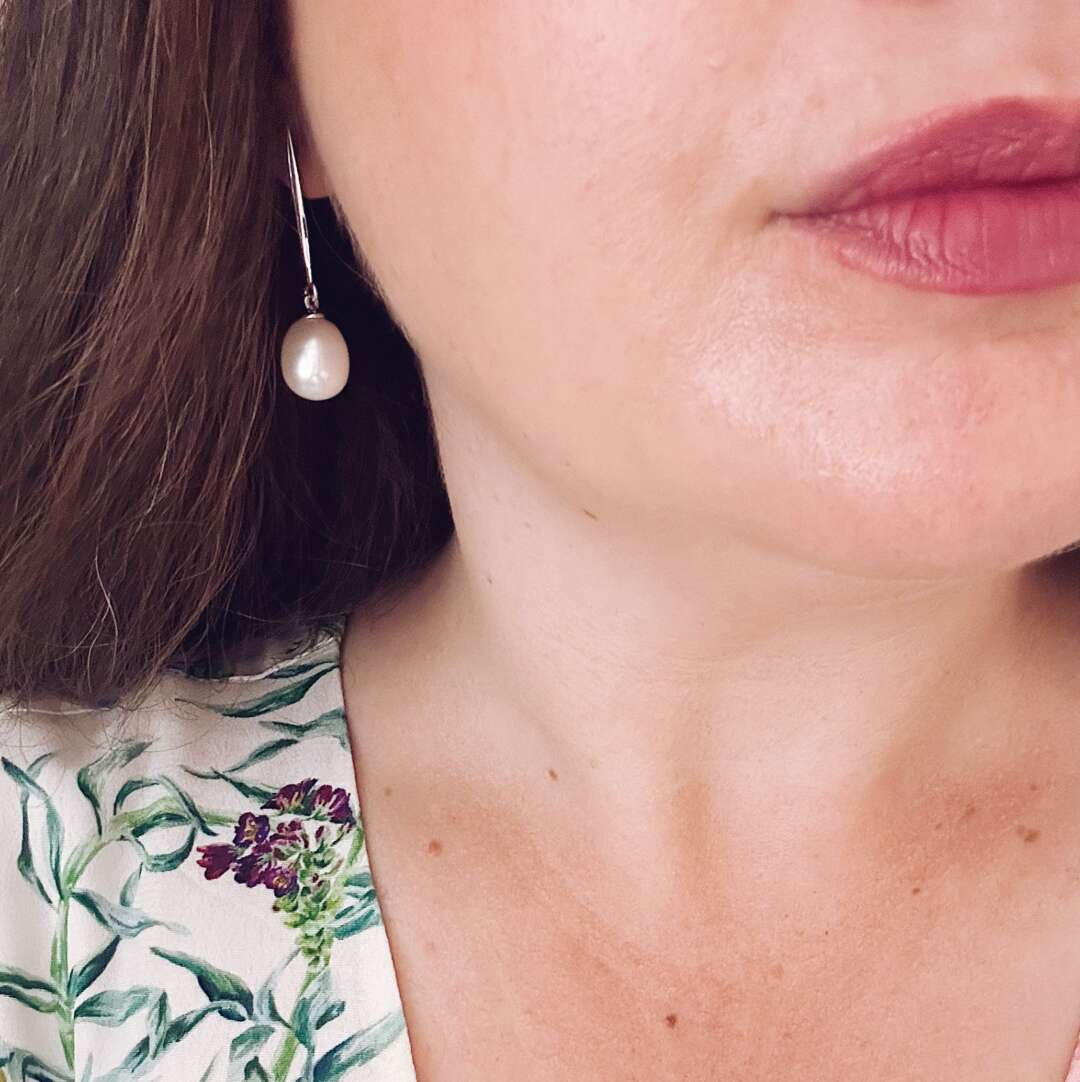 Claudia Bradby Coco Epee Pearl Drop Earrings JacquardFlower