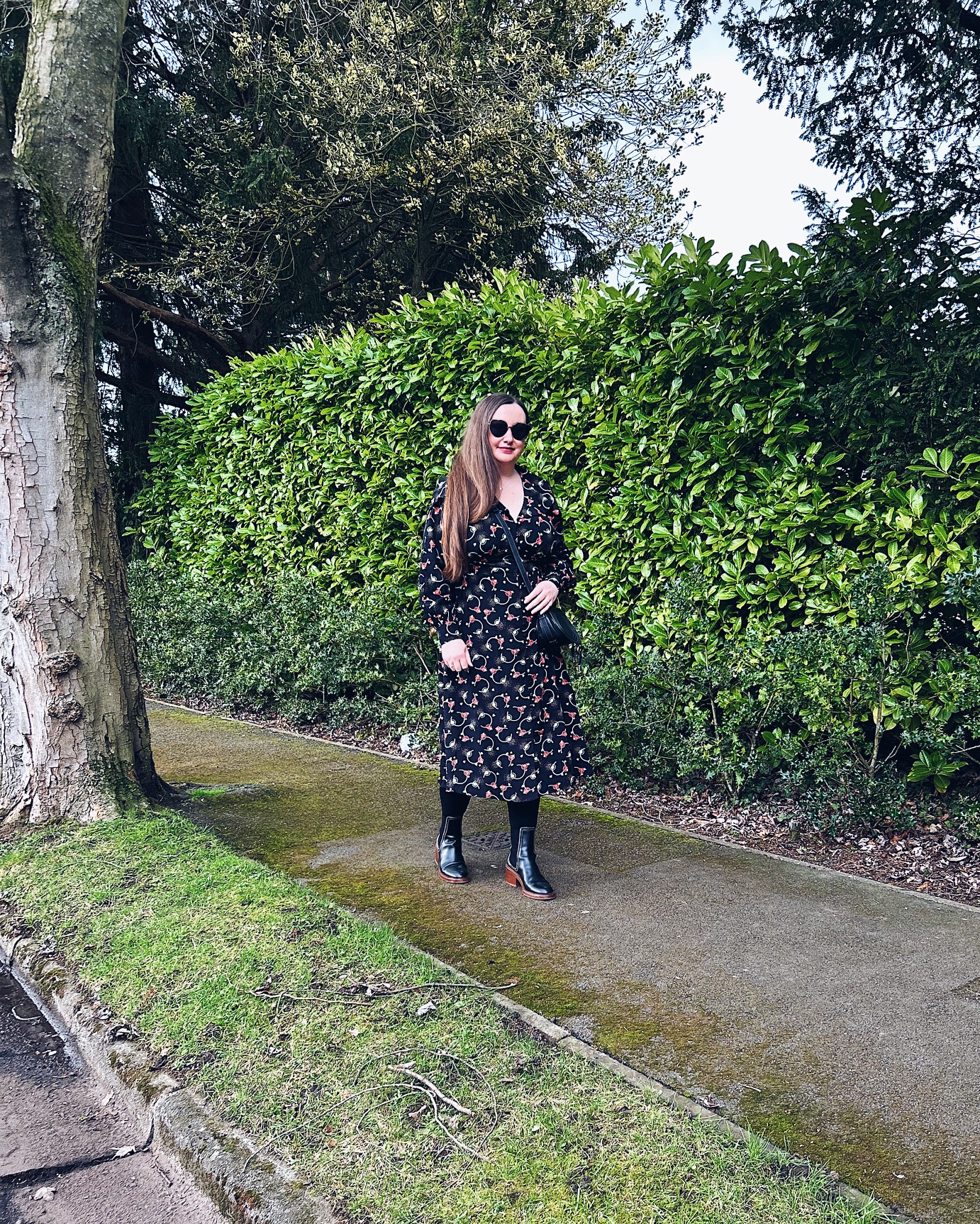 Bus Stop x Joanie Kensington Flounce Collar Midi Dress